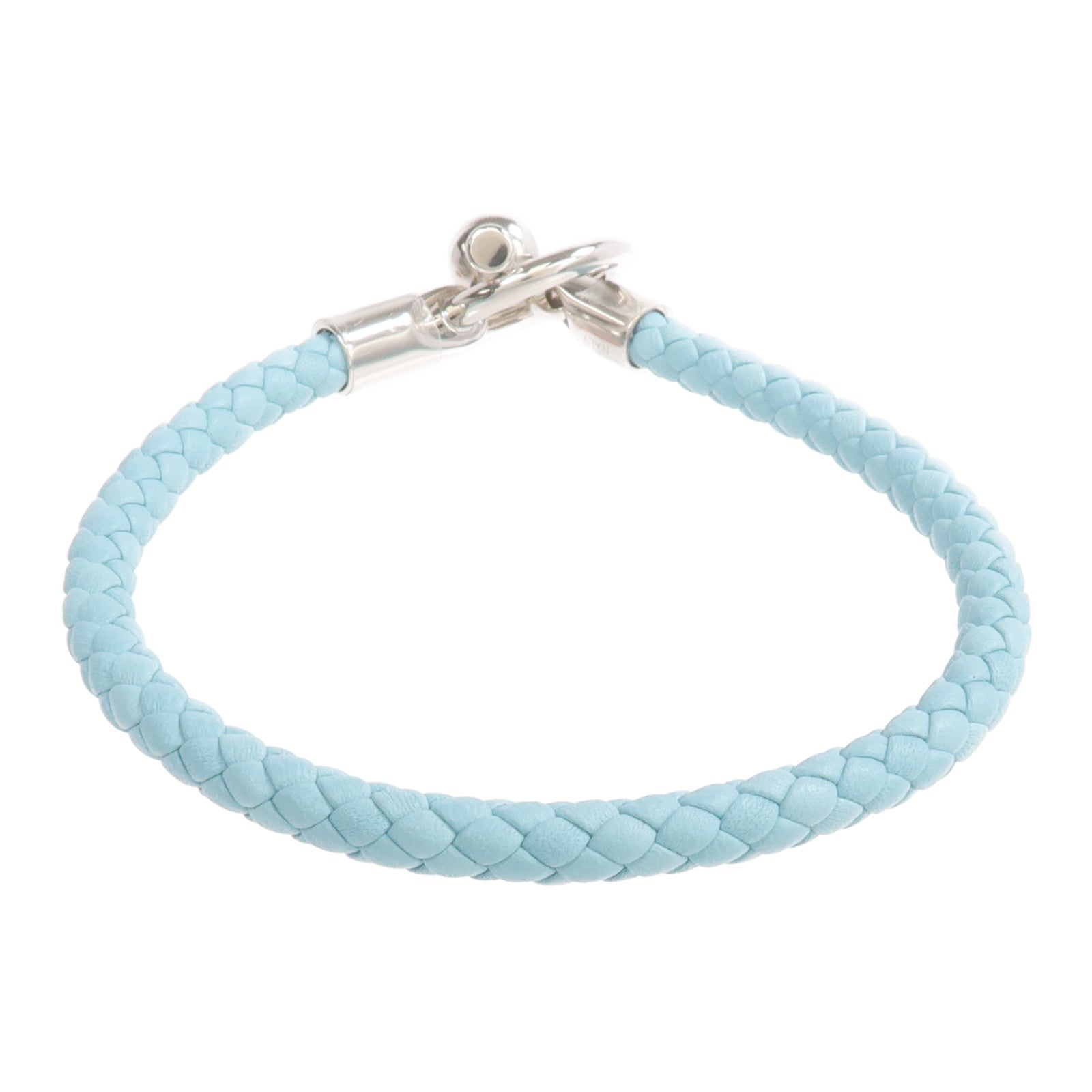 HERMES Swift皮革Glenan Bracelet銀扣手帶