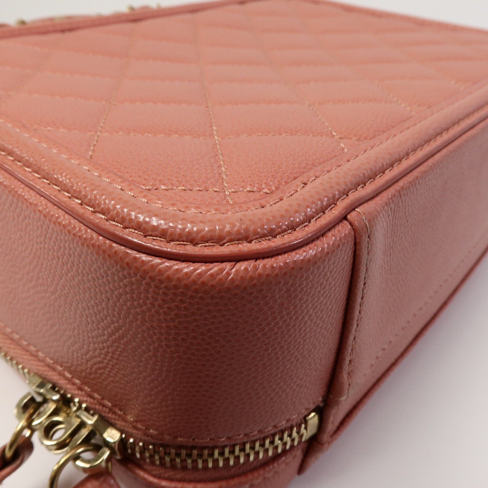 CHANEL 牛皮皮革Vanity Case鏈帶手挽肩背兩用袋