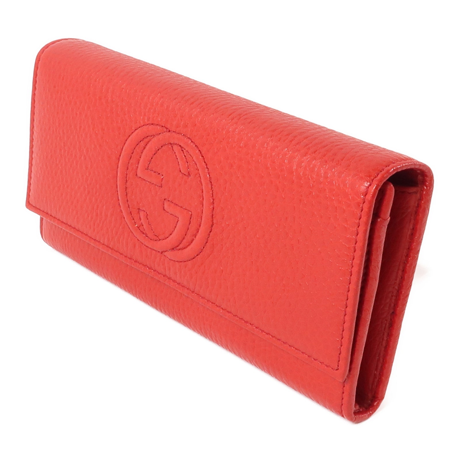 GUCCI 牛皮皮革Long Wallet長錢包紅色