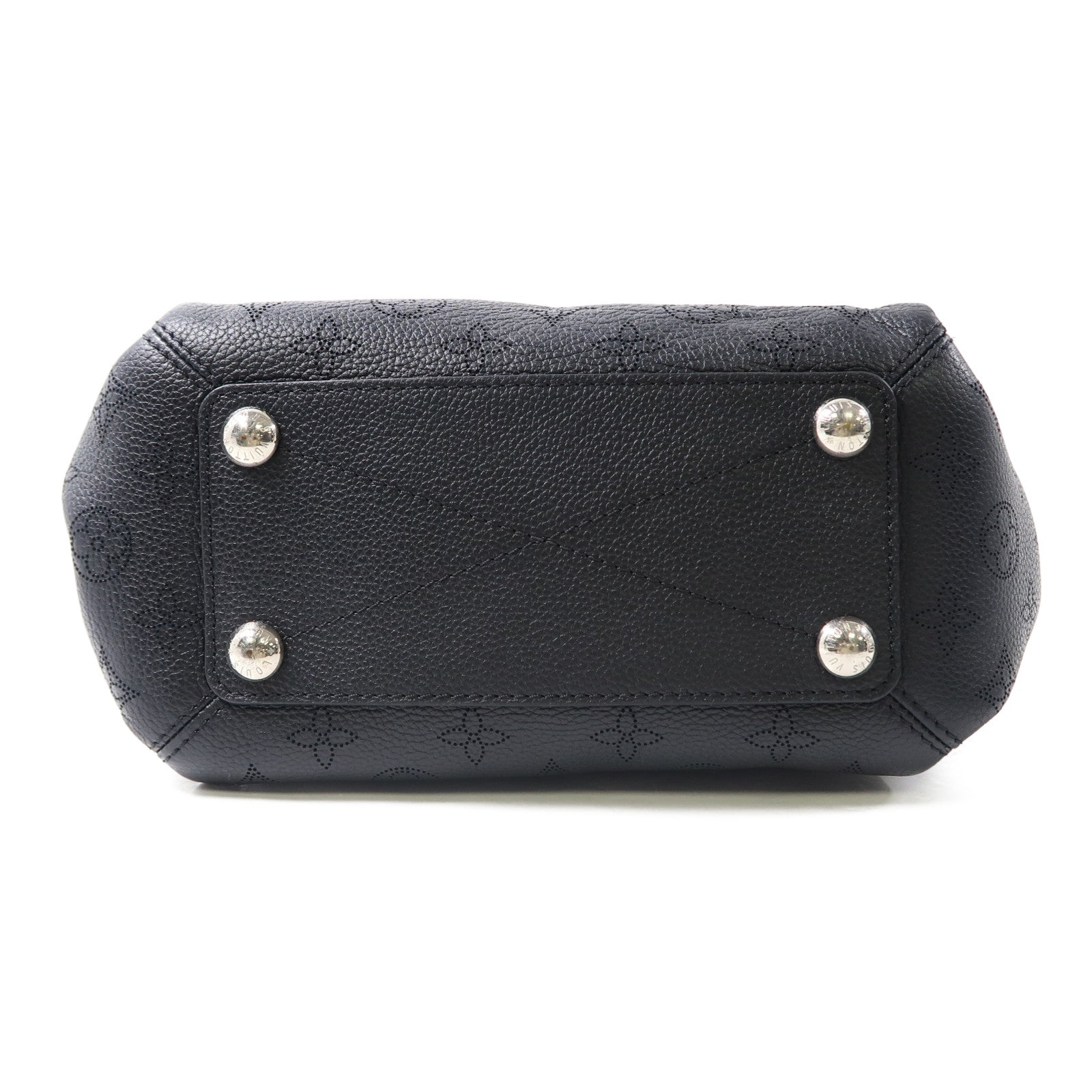 LOUIS VUITTON Monogram Mahina Babylone Chain銀扣手挽肩背兩用袋黑色