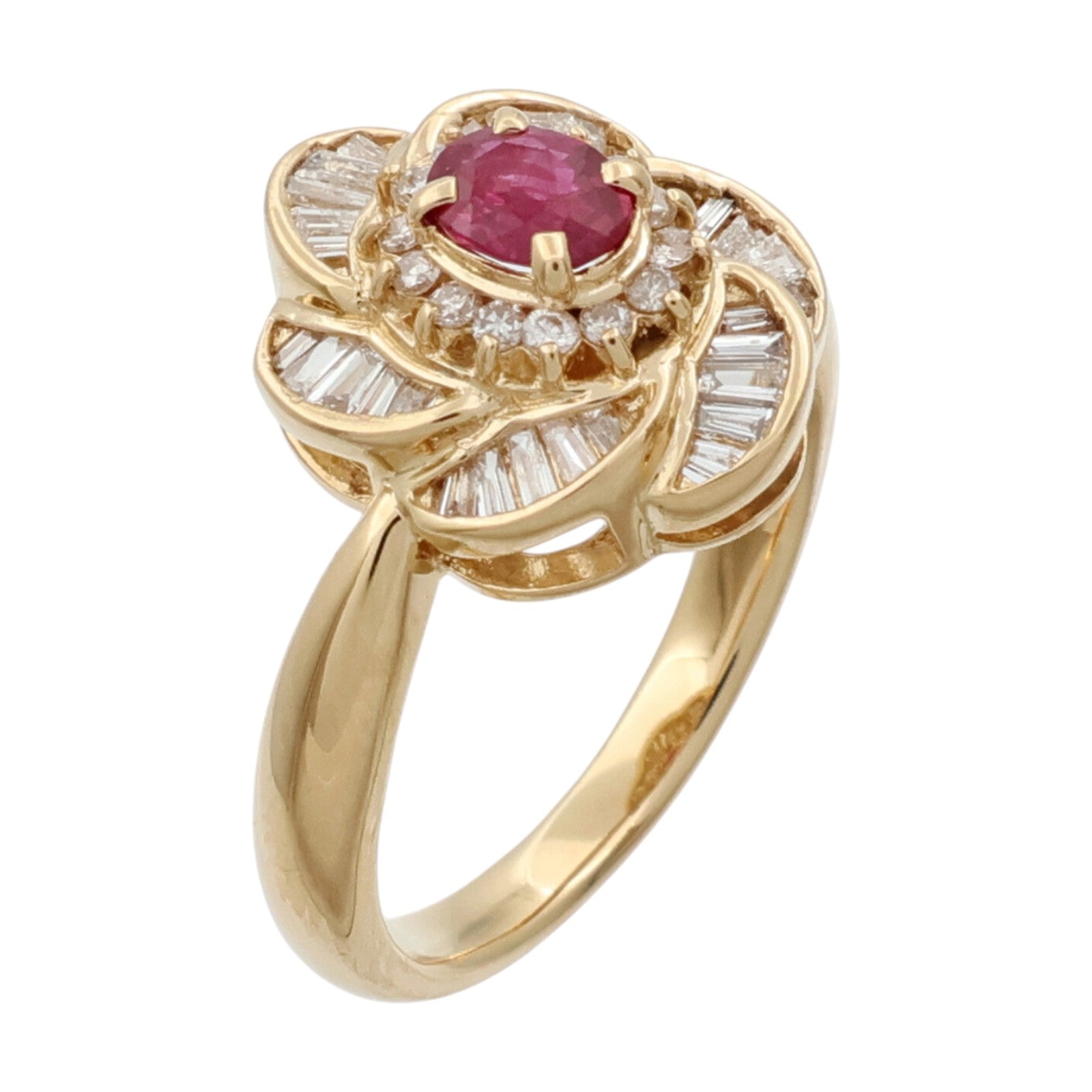 JEWELRY 18K黃金/紅寶石Ruby鑽石戒指