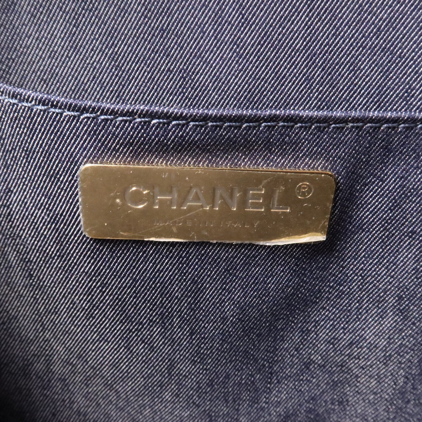 CHANEL 牛皮皮革Materasse Co Co鏈帶手挽肩背兩用袋