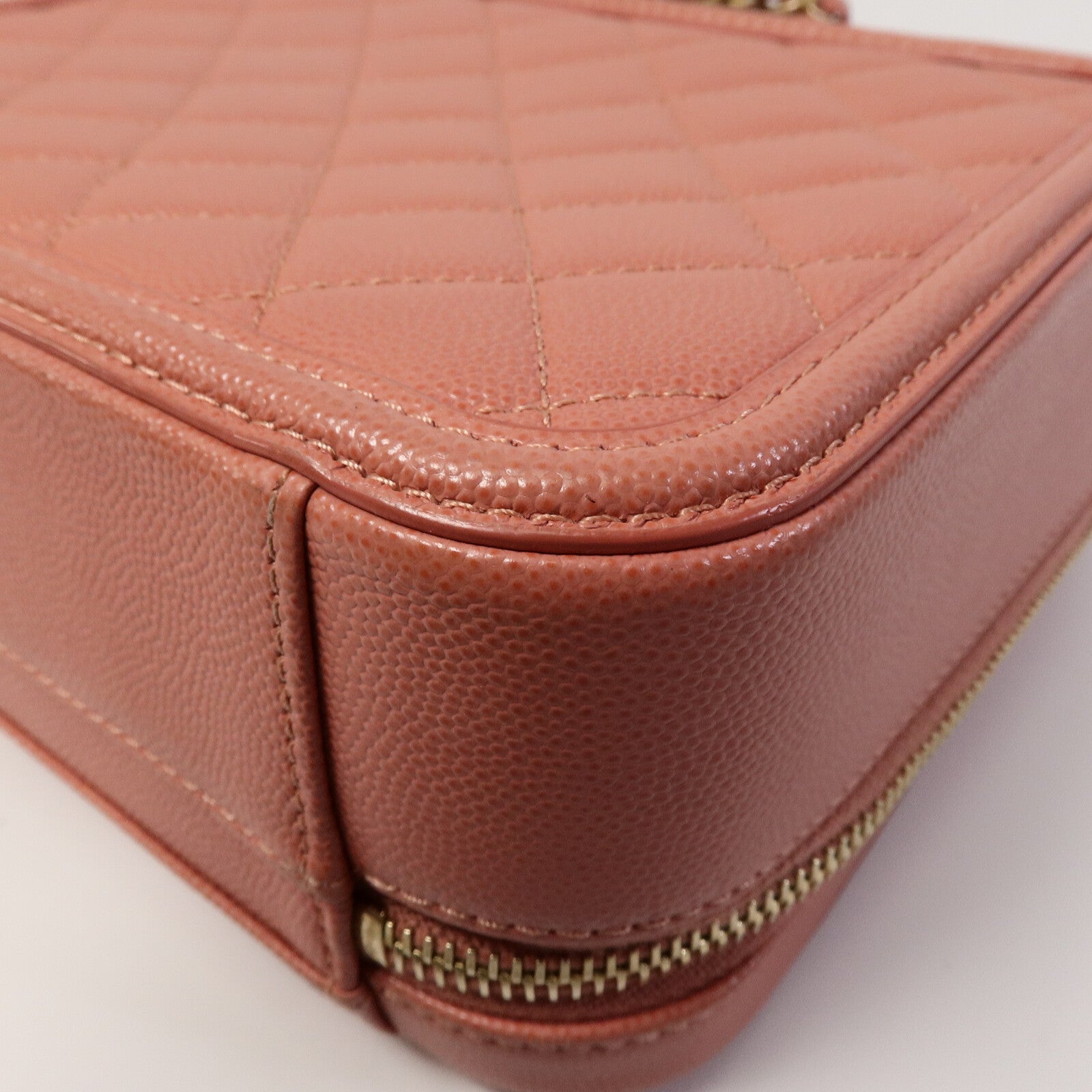 CHANEL 牛皮皮革Vanity Case鏈帶手挽肩背兩用袋