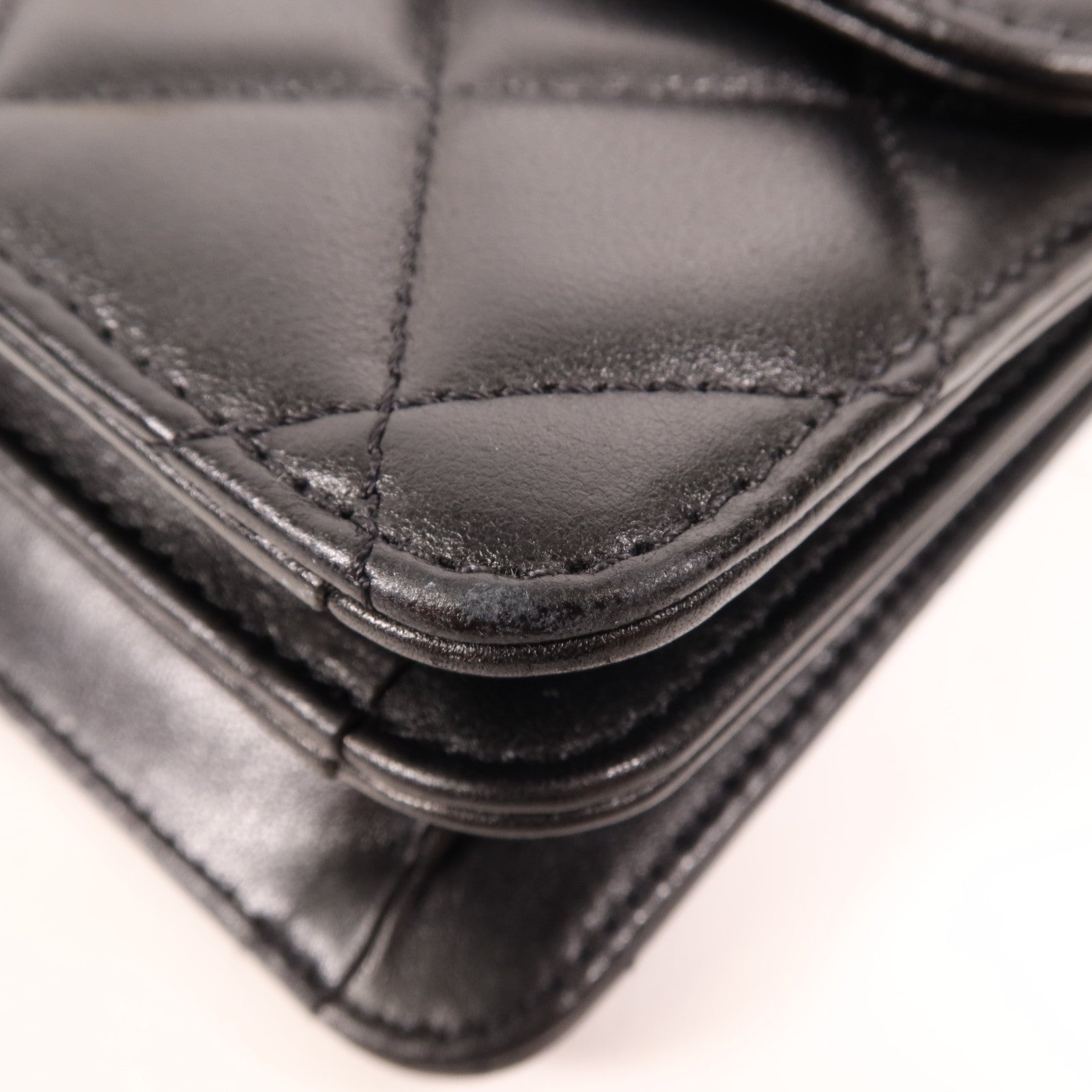 CHANEL 羊皮皮革Shoulder Bag金扣手挽肩背兩用袋