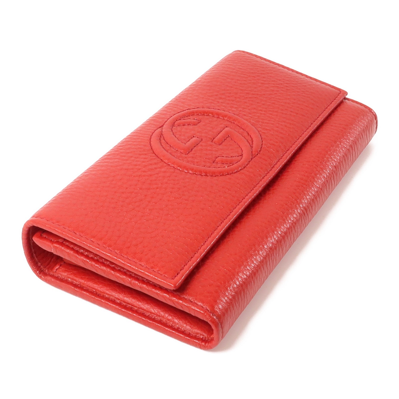 GUCCI 牛皮皮革Long Wallet長錢包紅色