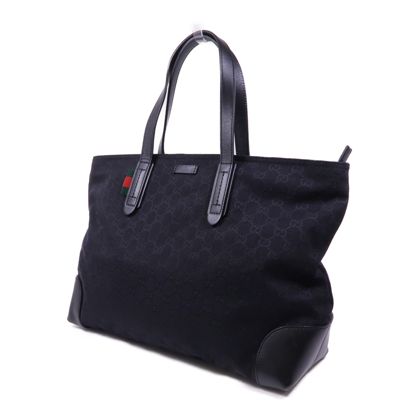 GUCCI 帆布Tote Bag銀扣手挽袋