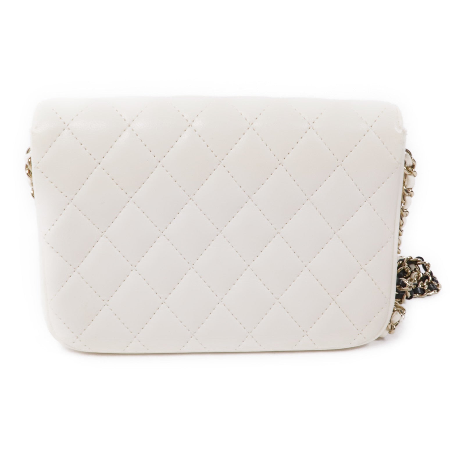 CHANEL 【激減優惠】羊皮皮革Chain Shoulder金扣鏈帶肩背袋