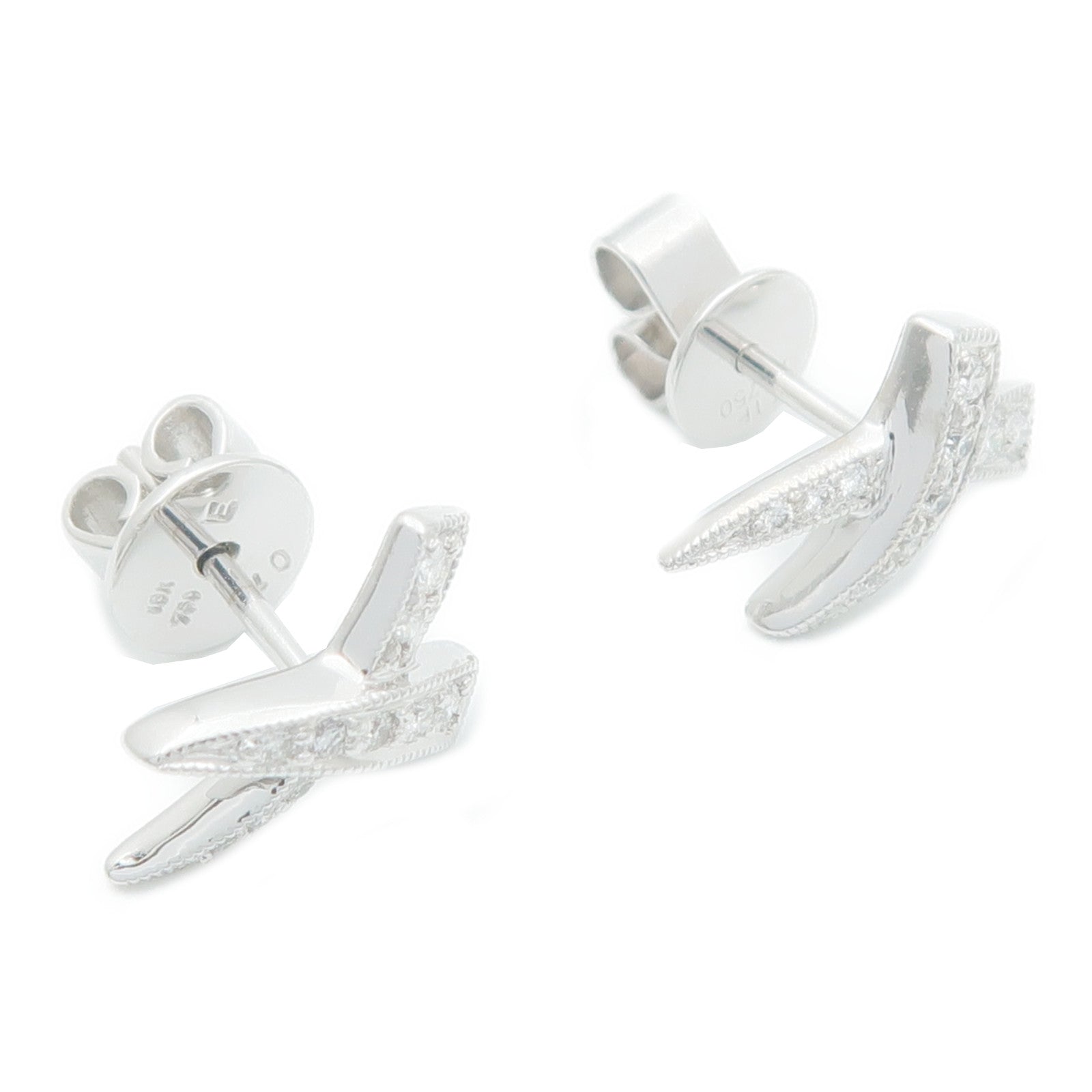 JEWELRY 18K白金Diamond Earrings鑽石耳環