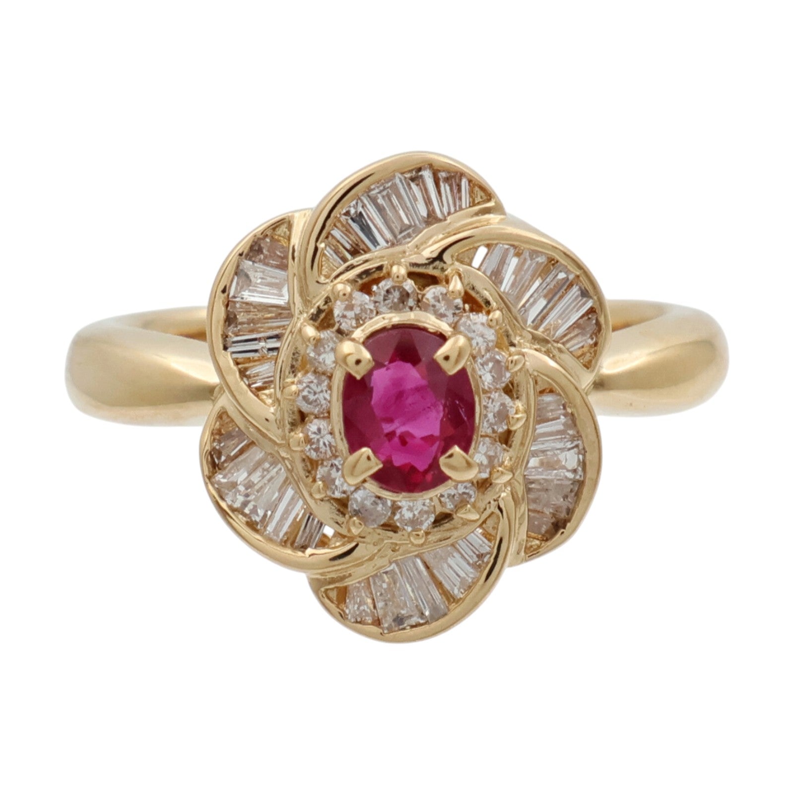 JEWELRY 18K黃金/紅寶石Ruby鑽石戒指