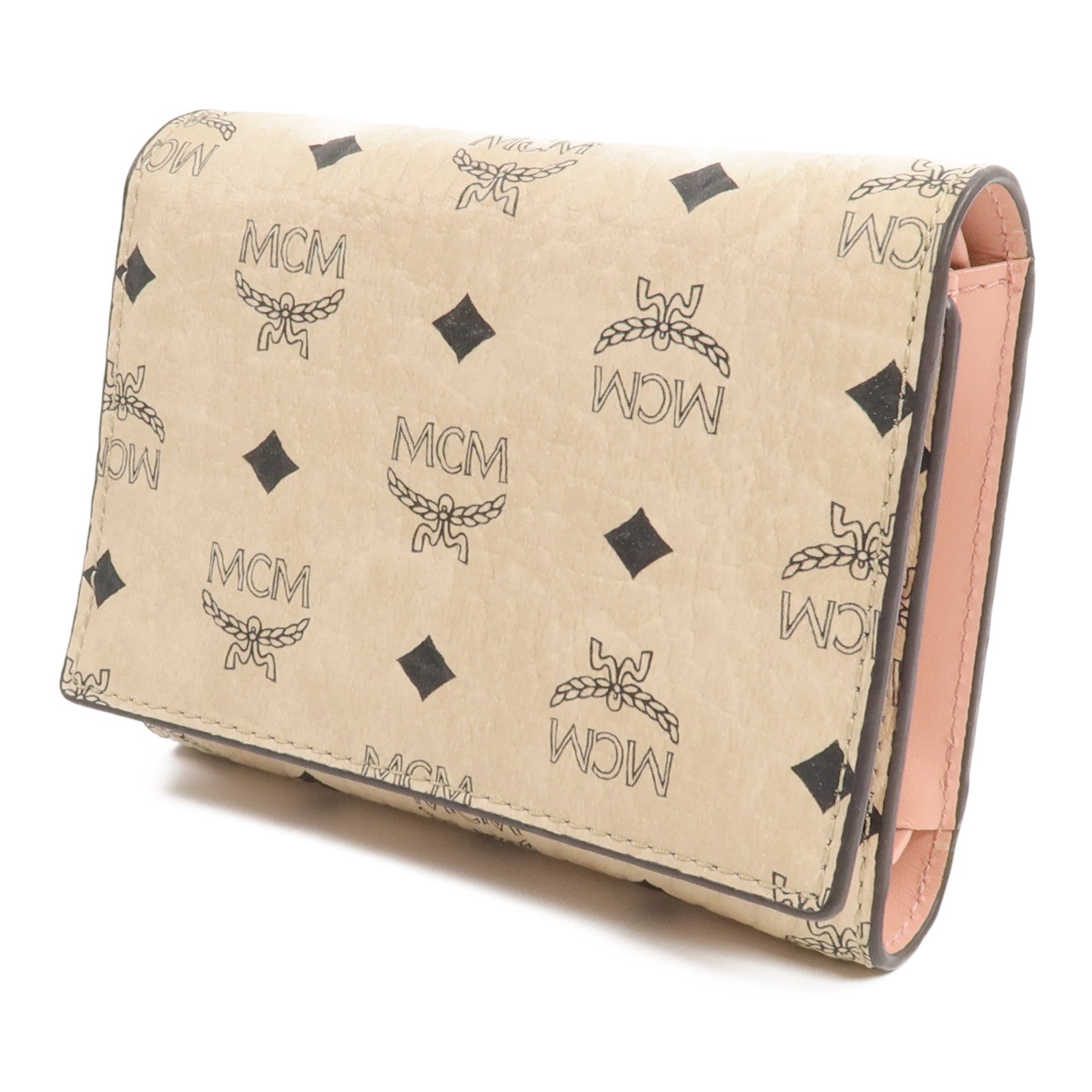 MCM 塗層帆布/牛皮皮革Wallet錢包