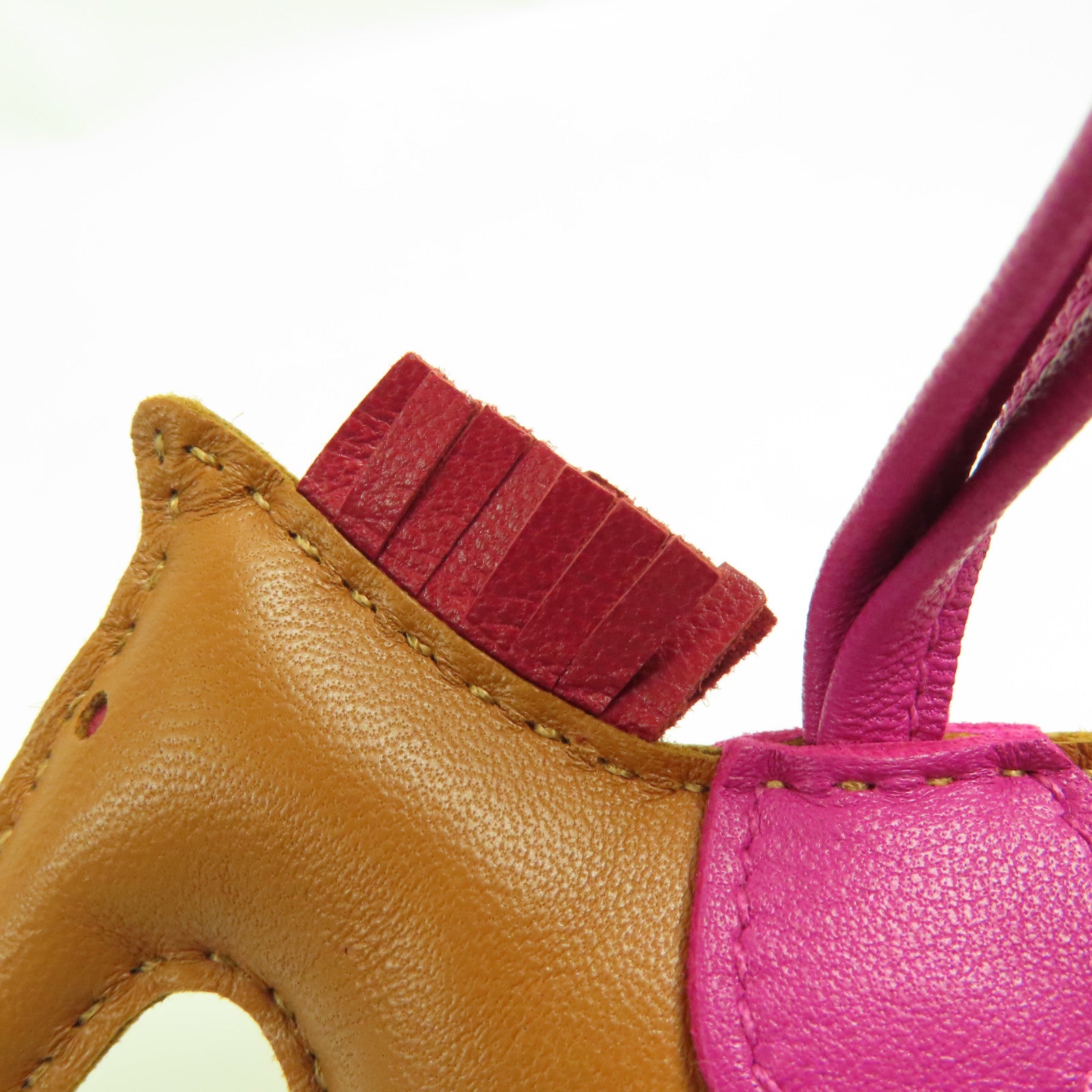 HERMES Swift皮革Rodeo PM掛飾Brown/Purple
