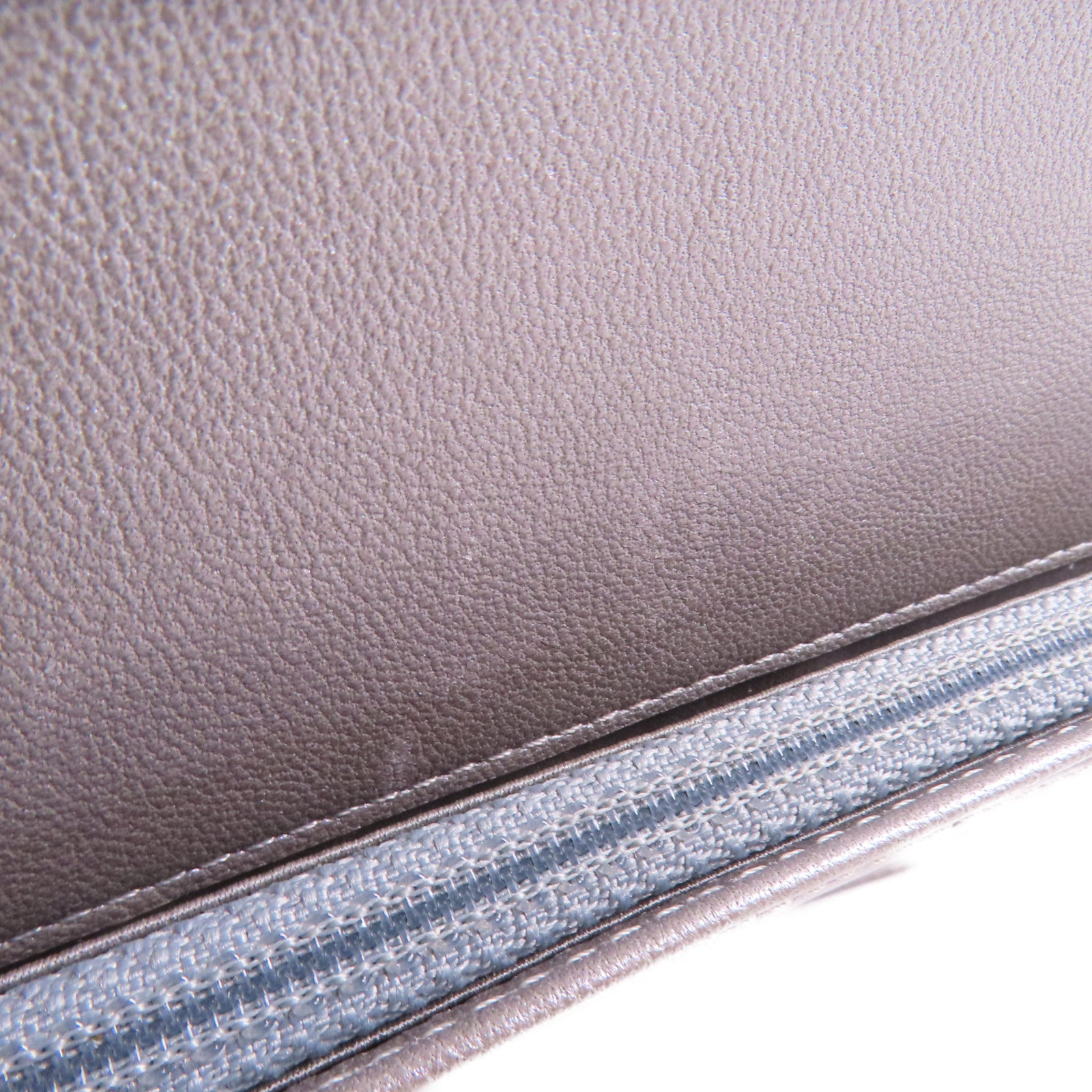 CHANEL 羊皮皮革Long Wallet銀扣錢包