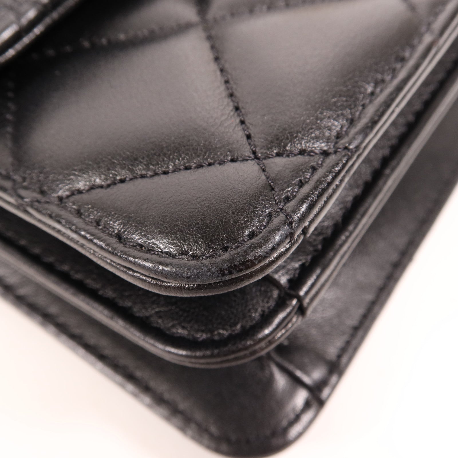 CHANEL 羊皮皮革Shoulder Bag金扣手挽肩背兩用袋