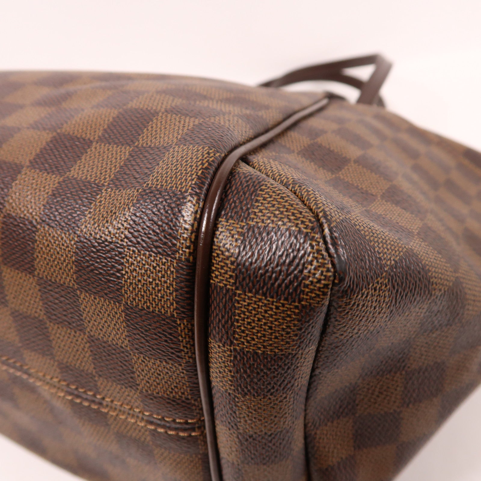 LOUIS VUITTON Damier Ebene Totally MM金扣肩背袋棕色