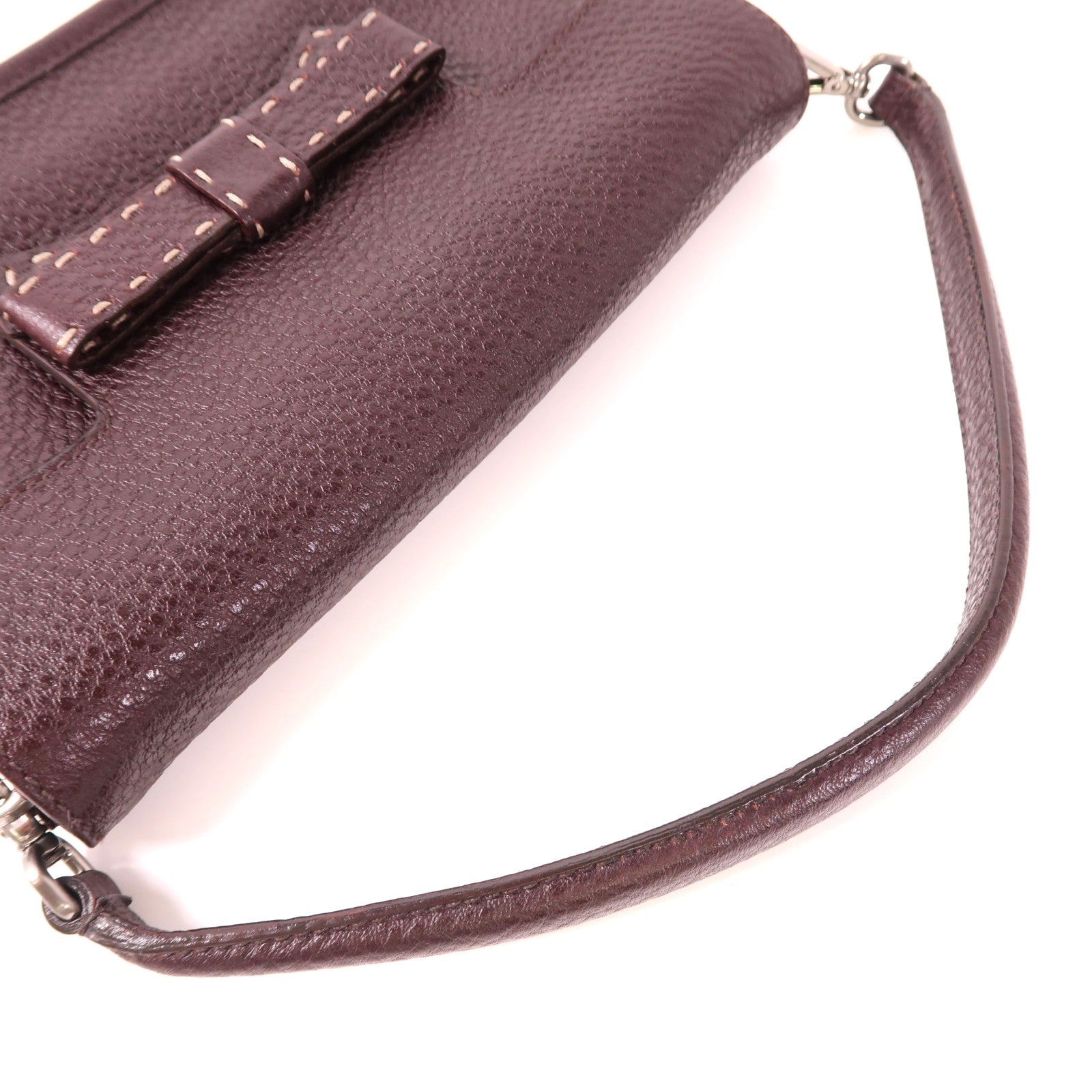 PRADA 牛皮皮革Tote Bag銀扣手挽袋