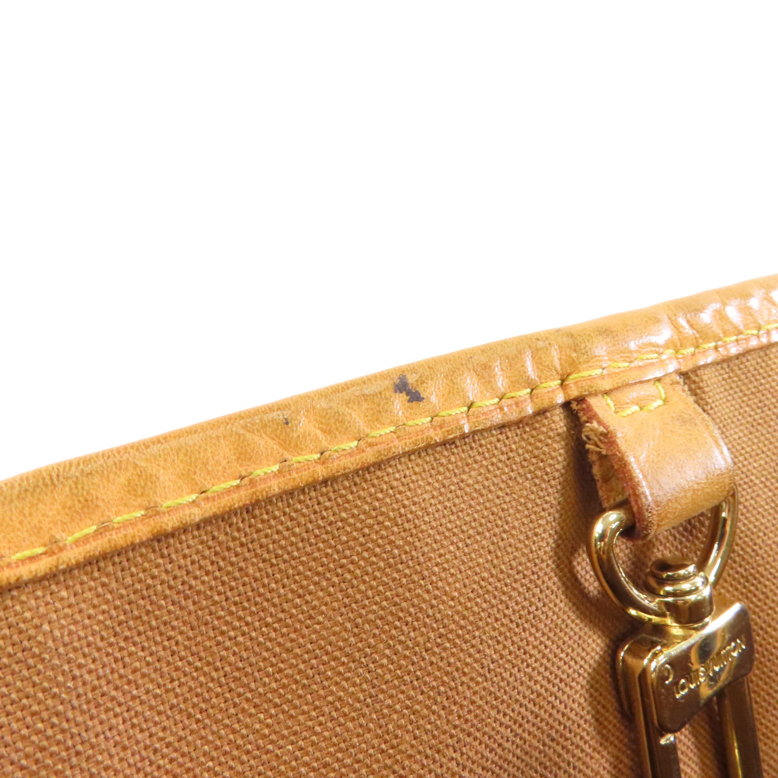 LOUIS VUITTON Monogram Batignolles Horizontal金扣手挽袋棕色