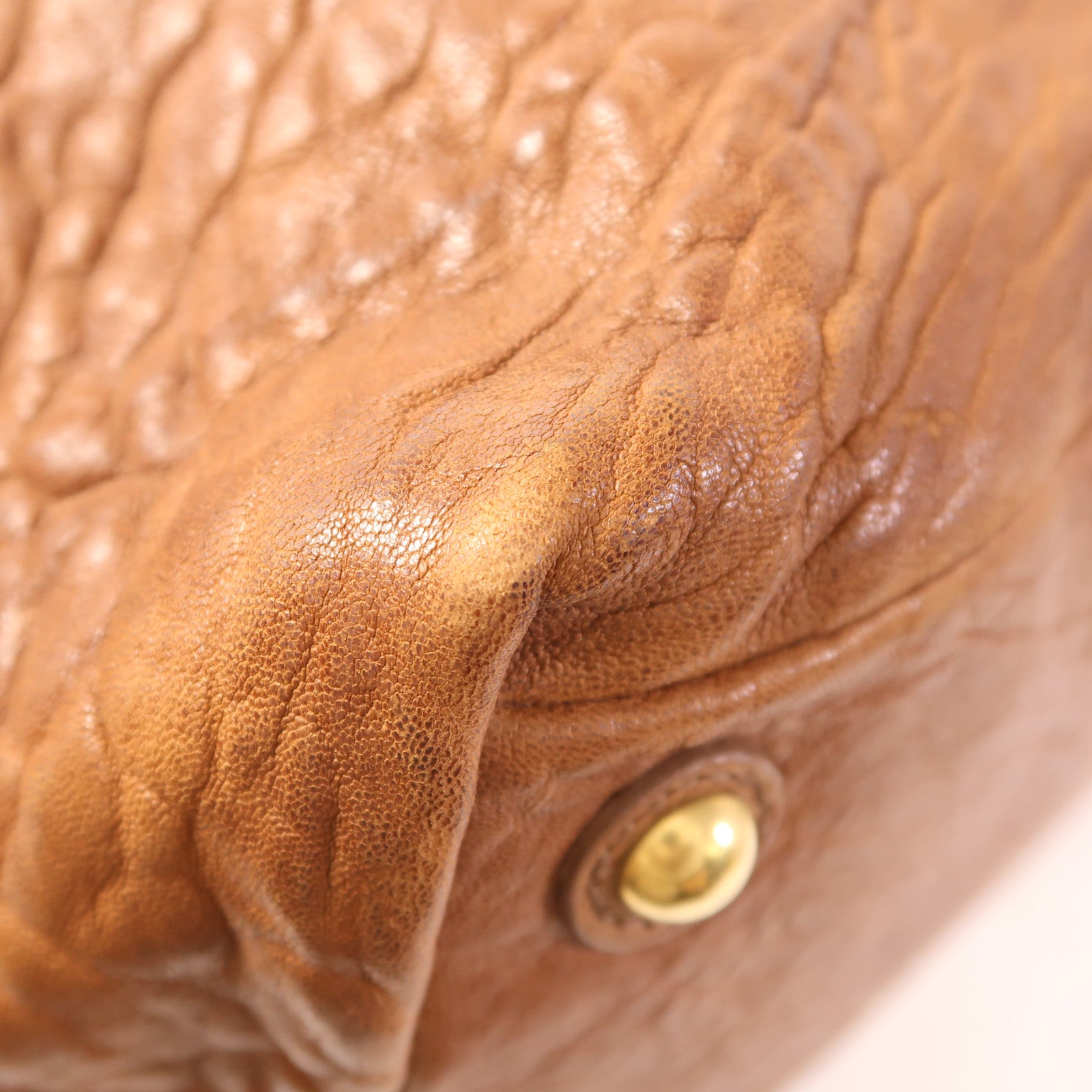 YVES SAINT LAURENT 牛皮皮革Handbag金扣手挽袋