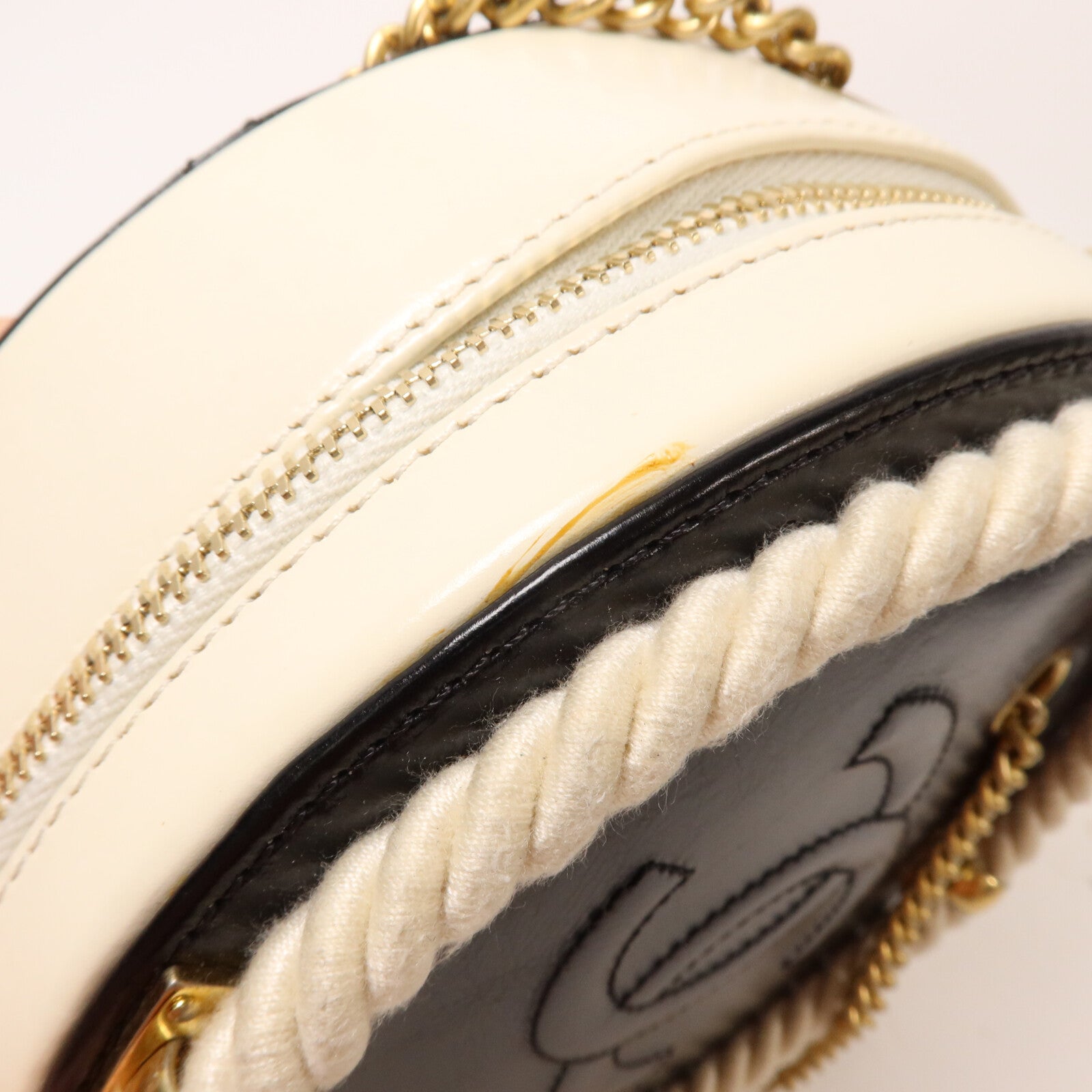 CHANEL 牛皮皮革Materasse Co Co鏈帶手挽肩背兩用袋