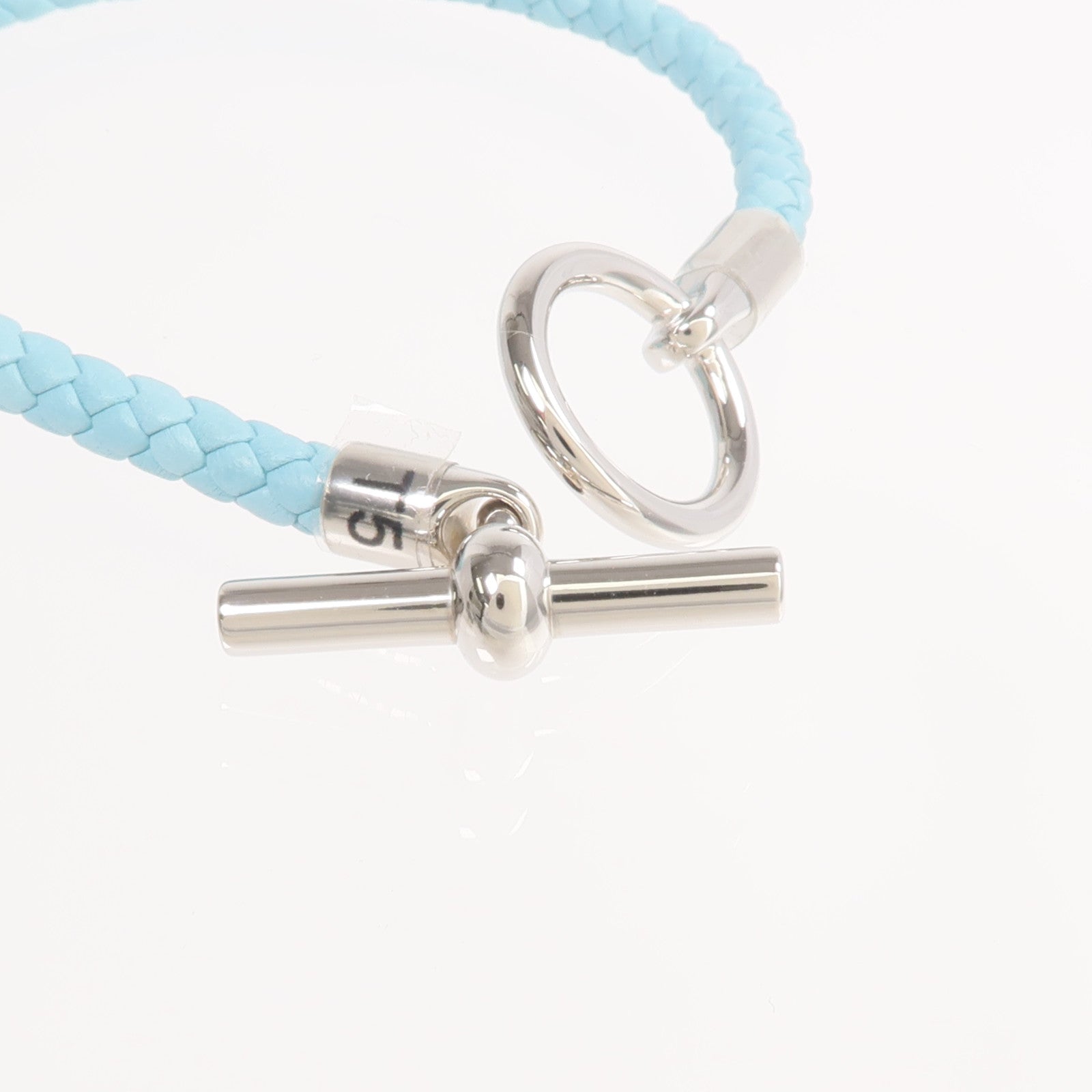 HERMES Swift皮革Glenan Bracelet銀扣手帶