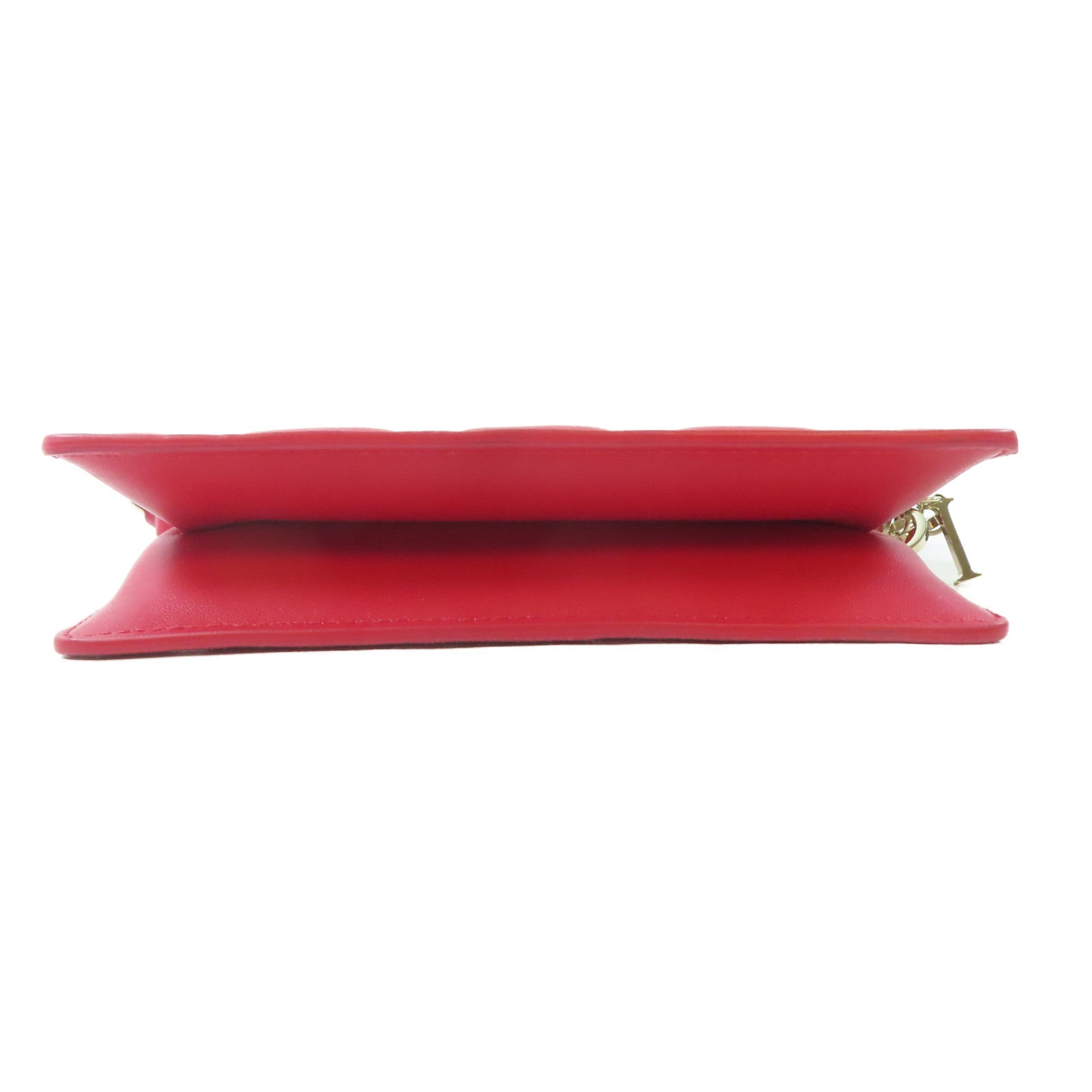 Dior 牛皮皮革Shoulder Bag金扣手挽肩背兩用袋紅色