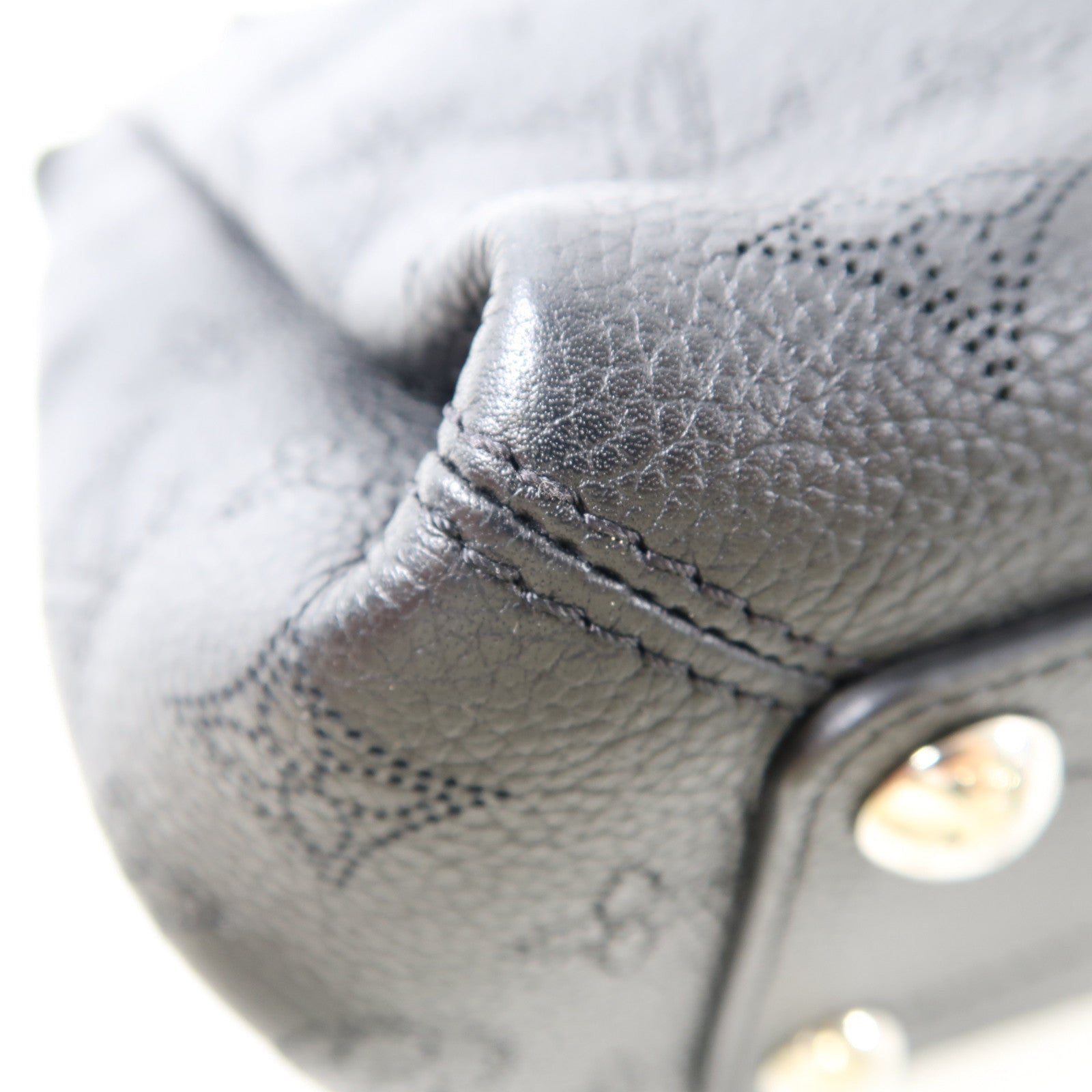 LOUIS VUITTON Monogram Mahina Babylone Chain銀扣手挽肩背兩用袋黑色