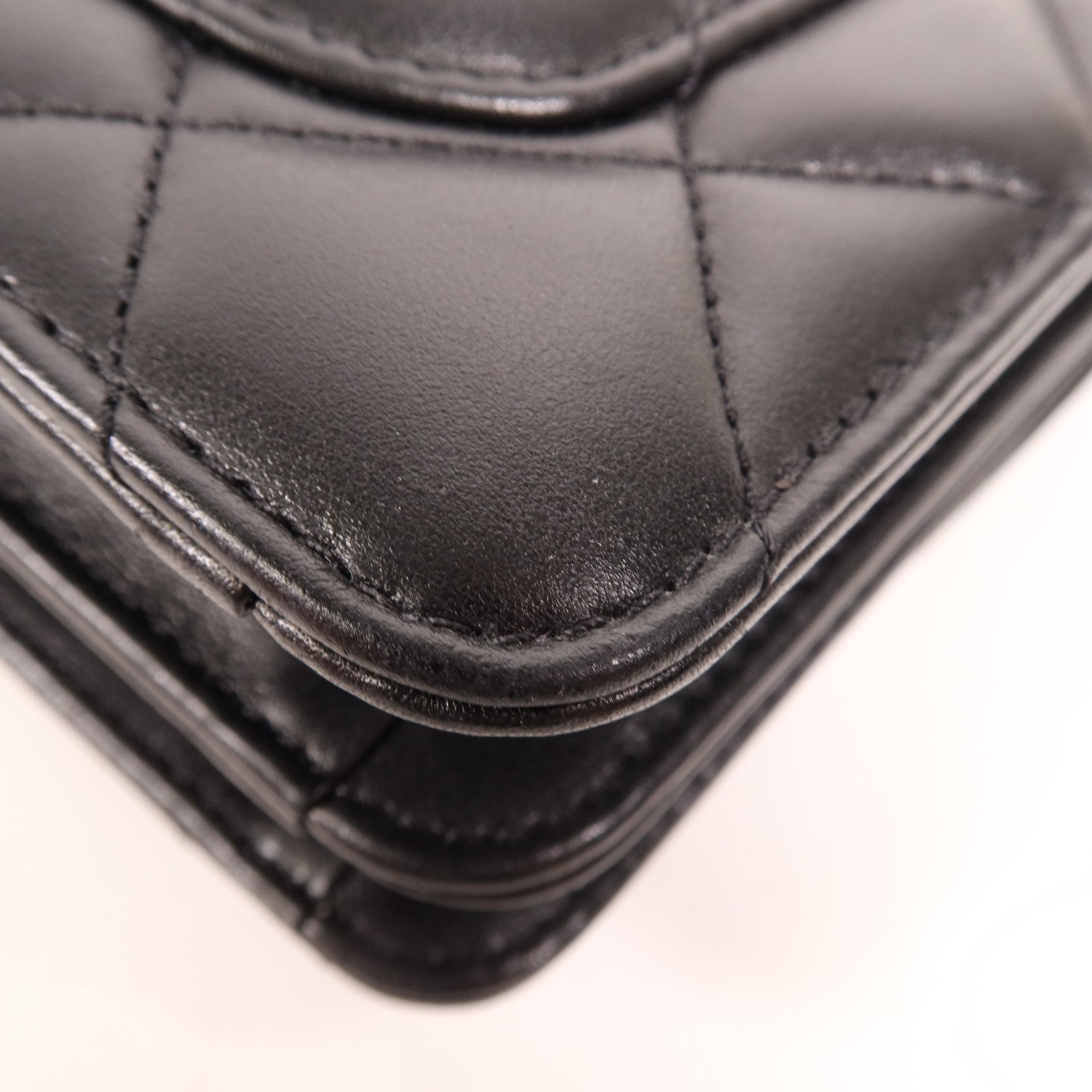 CHANEL 羊皮皮革Shoulder Bag金扣手挽肩背兩用袋