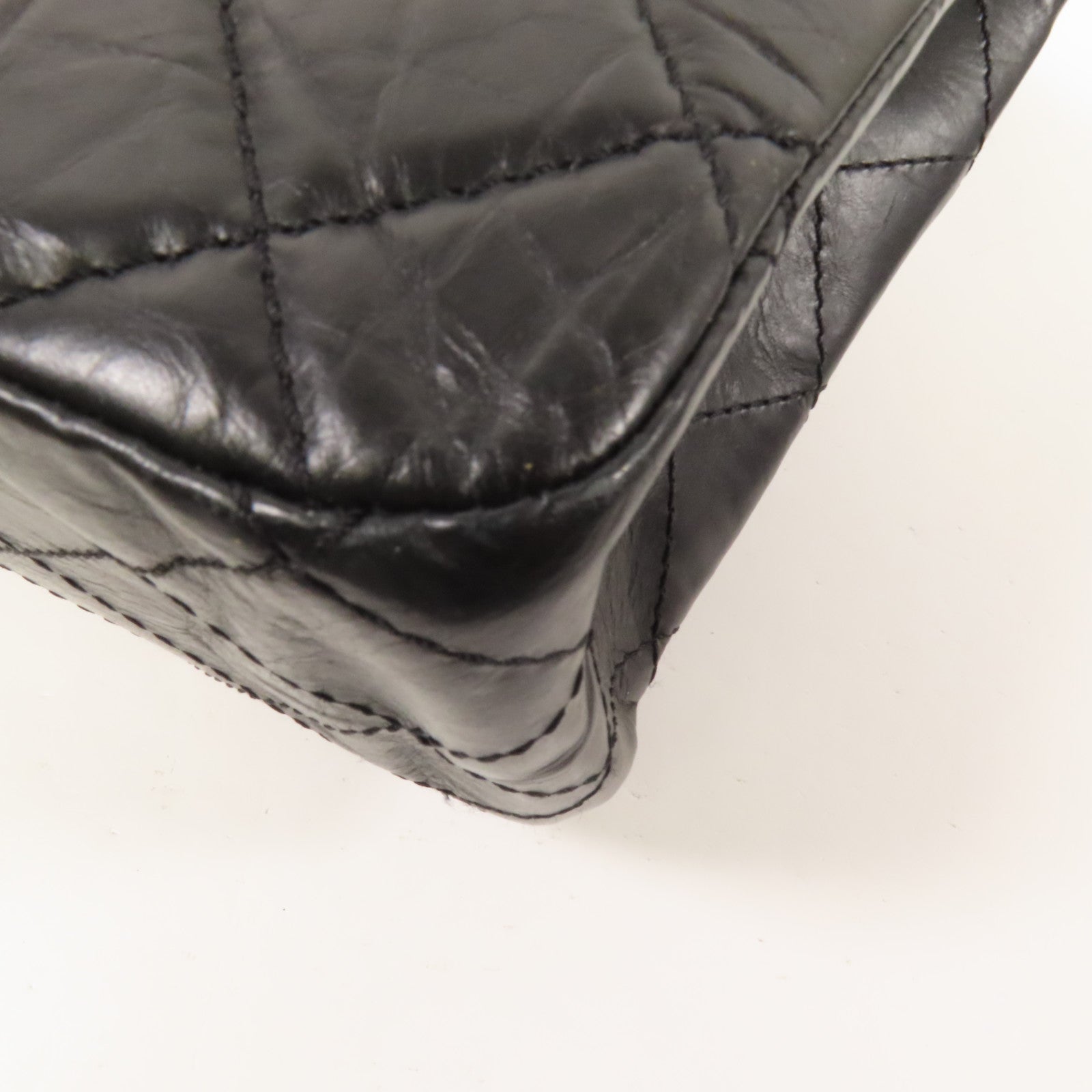 CHANEL 牛皮皮革2.55 Large銀扣鏈帶肩背袋