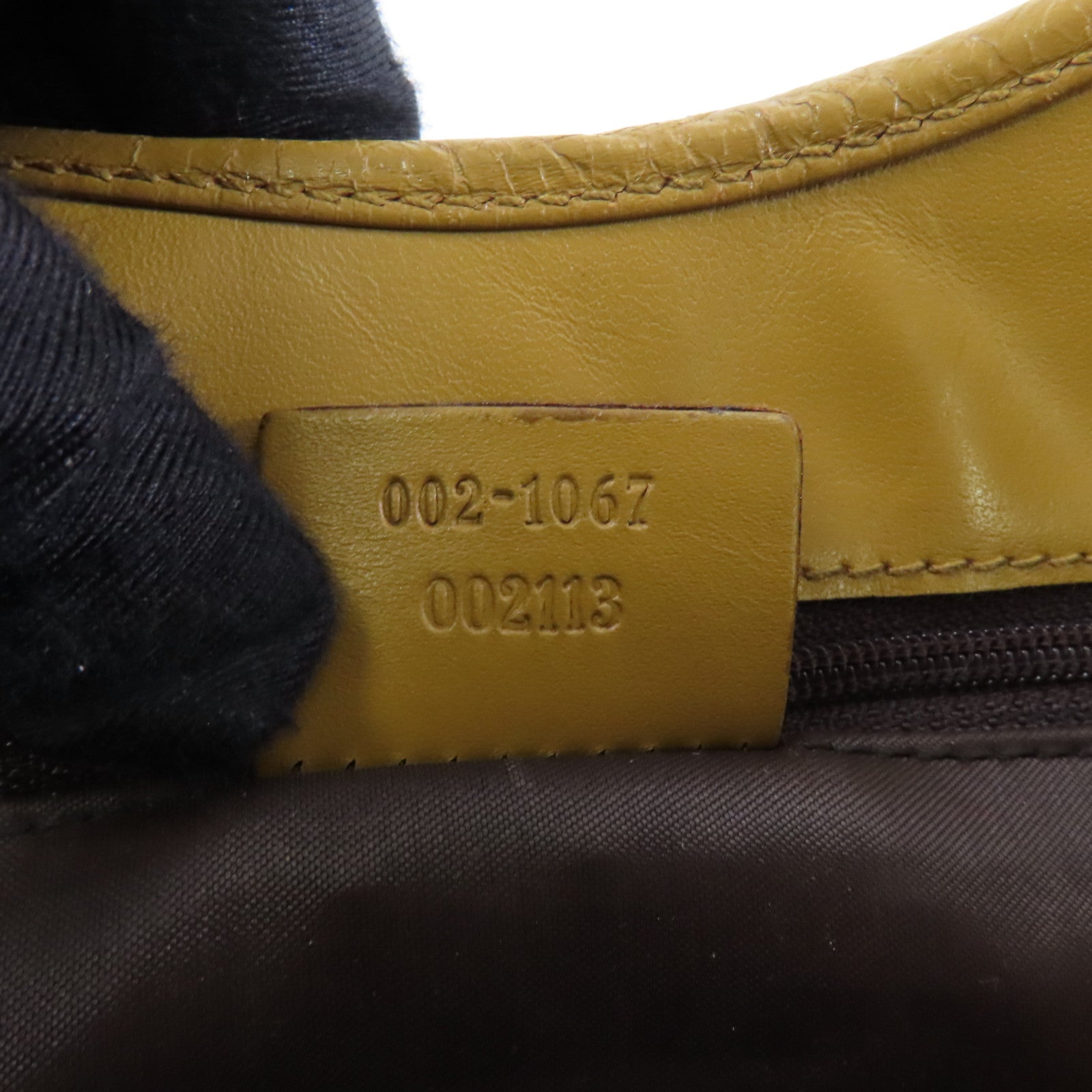 GUCCI 帆布/牛皮皮革Jackie金扣肩背袋啡色
