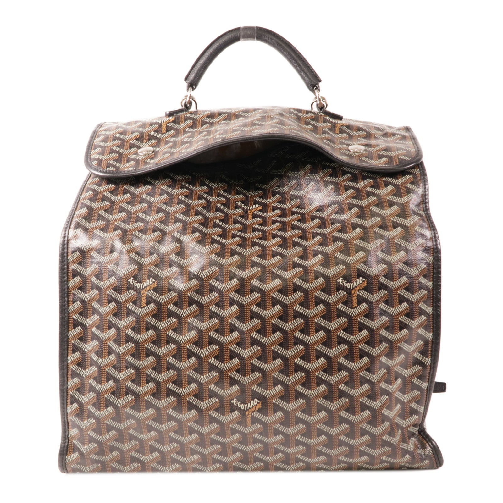 GOYARD 塗層帆布Saint Leger Backpack銀扣背包