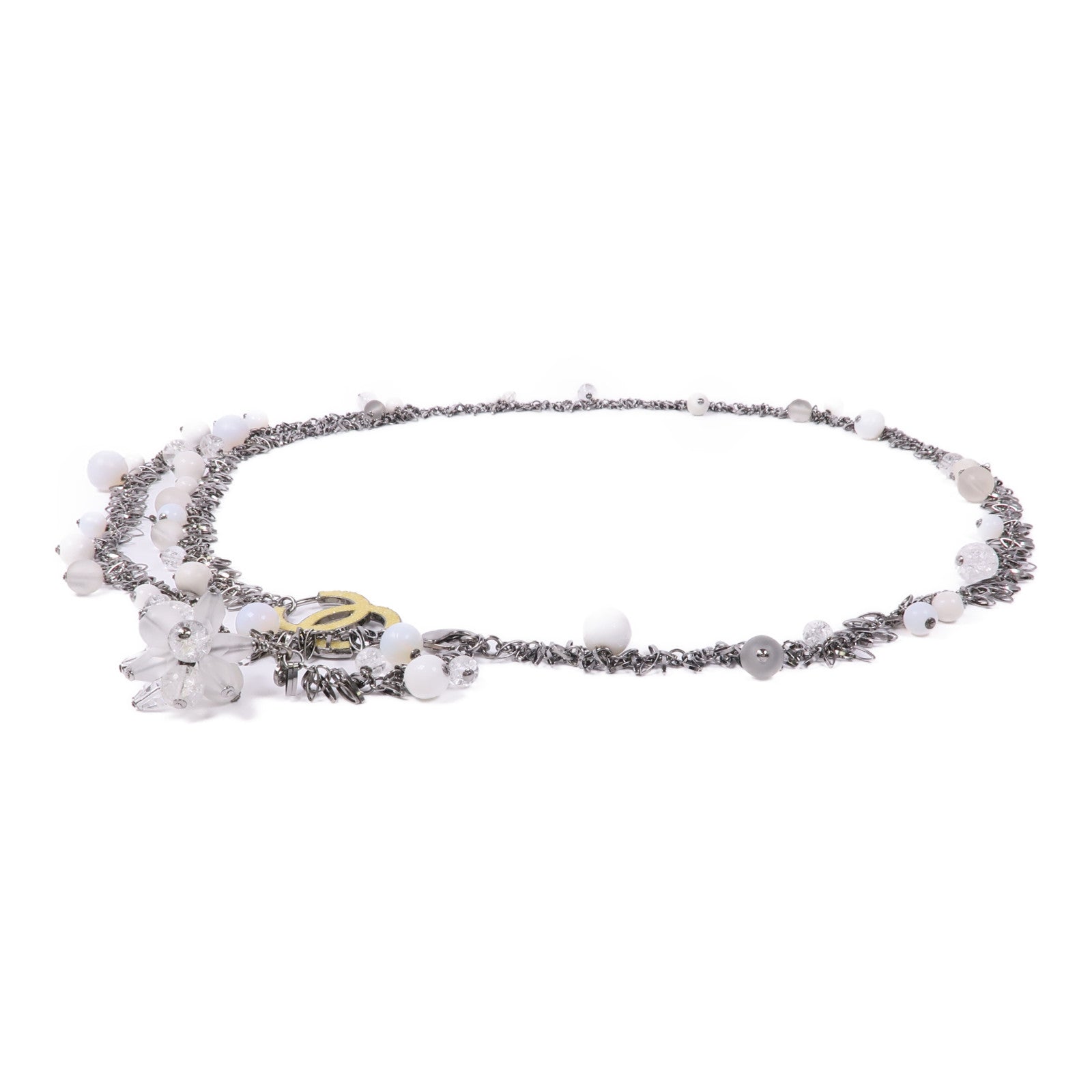 CHANEL CC Logo Chain Belt A36101 Metal PVC