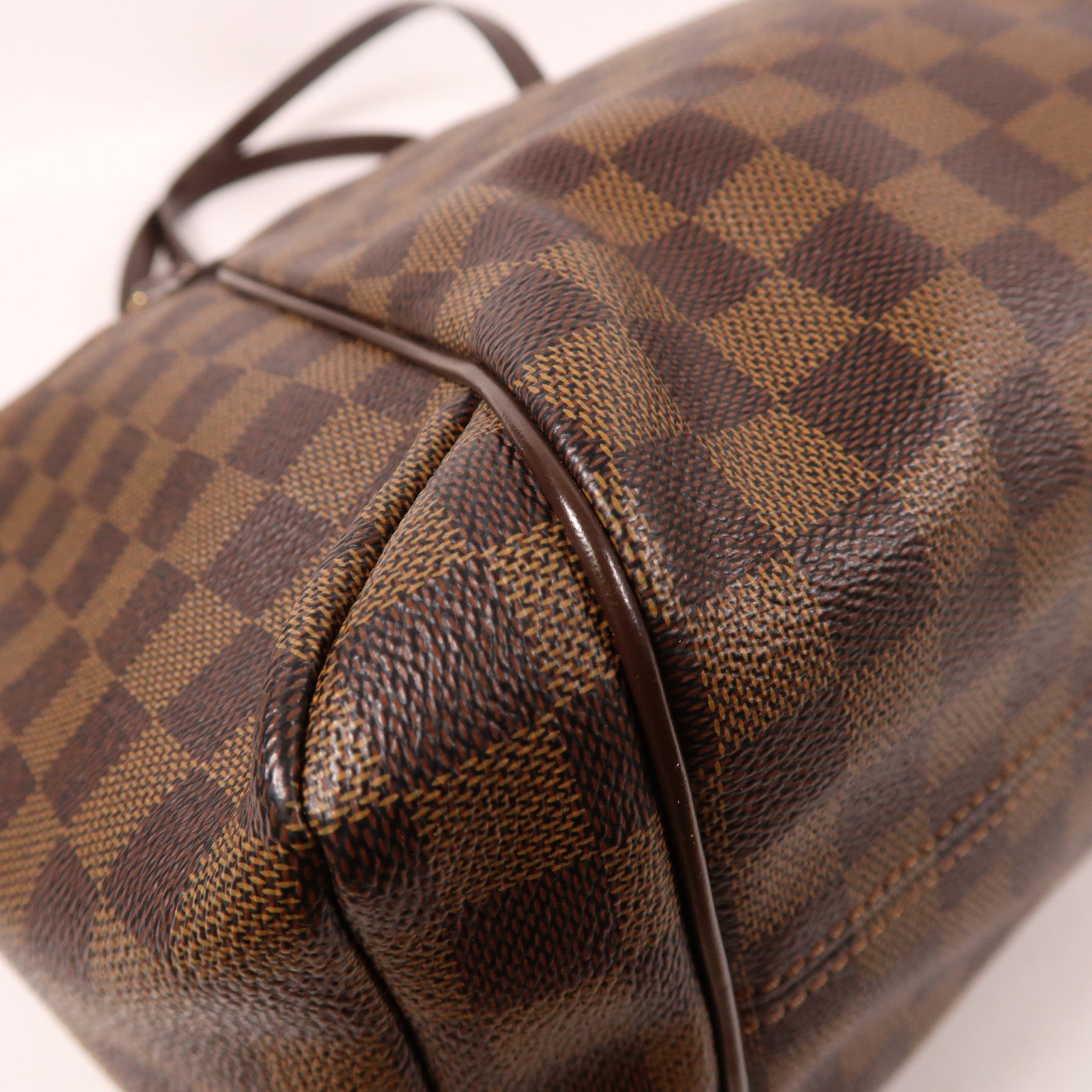 LOUIS VUITTON Damier Ebene Totally MM金扣肩背袋棕色