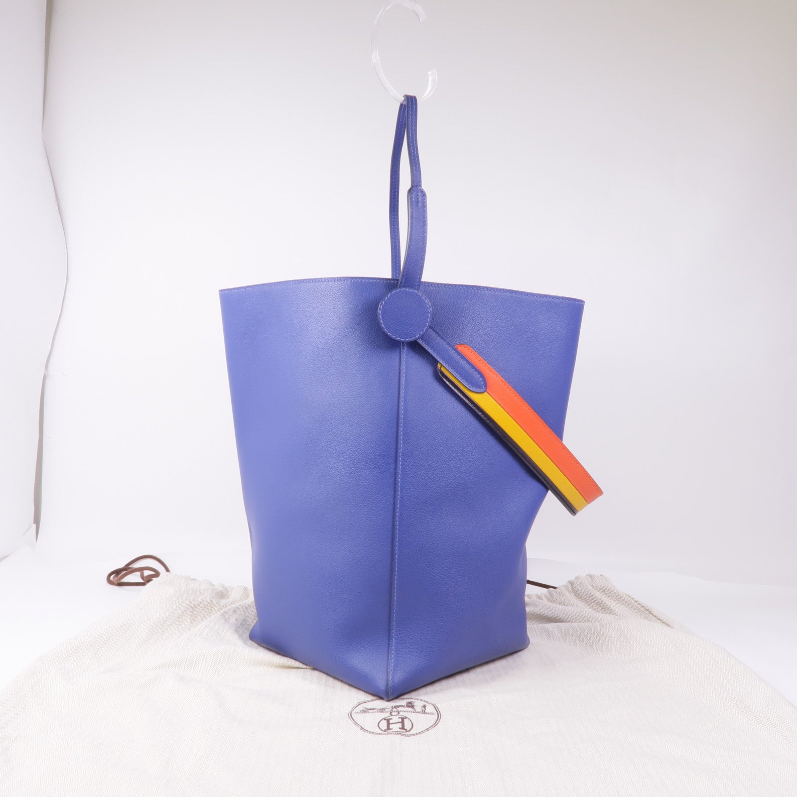 HERMES Evercolor皮革Licol 19肩背袋Bleu Brighton