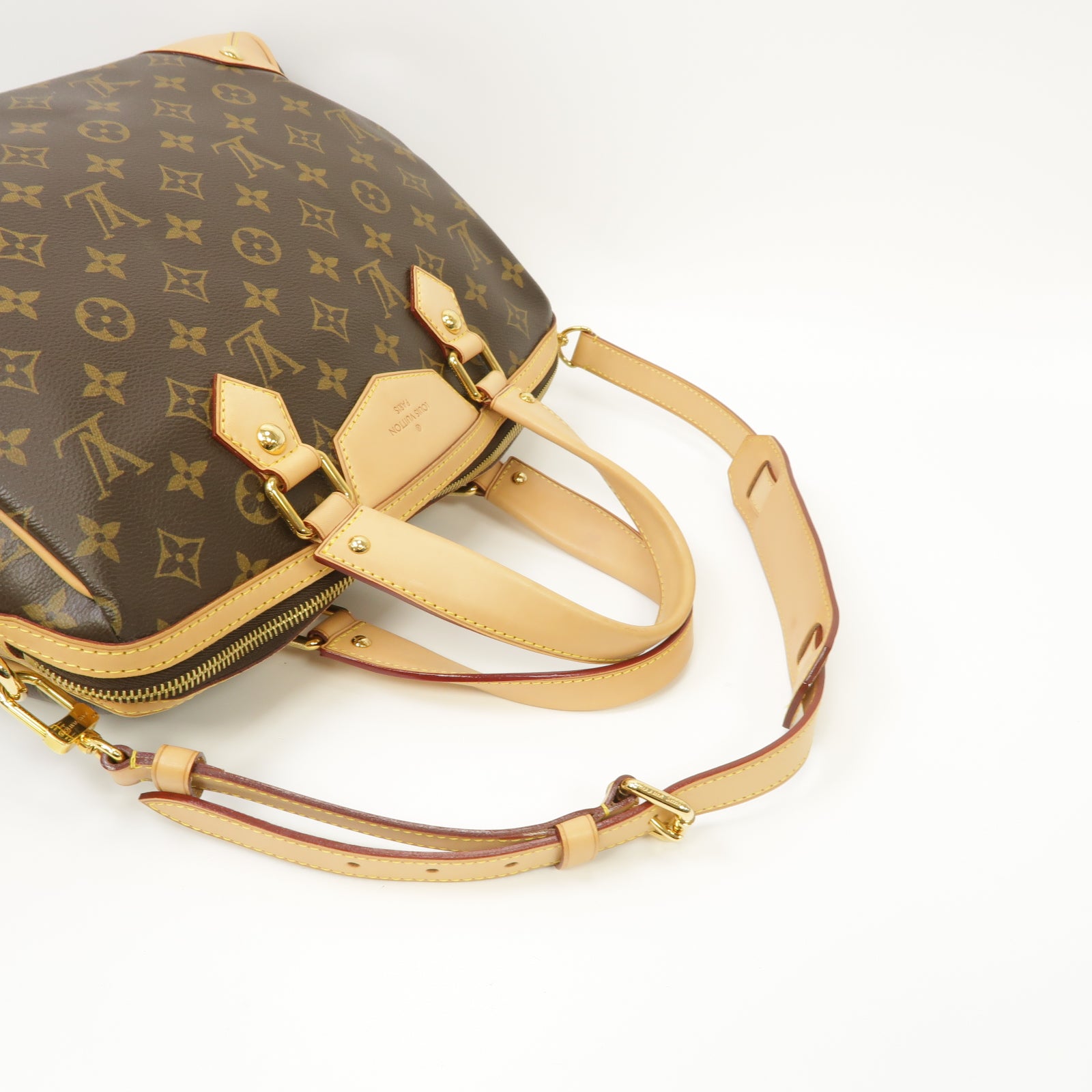 LOUIS VUITTON Monogram Retiro PM金扣手挽肩背兩用袋啡色