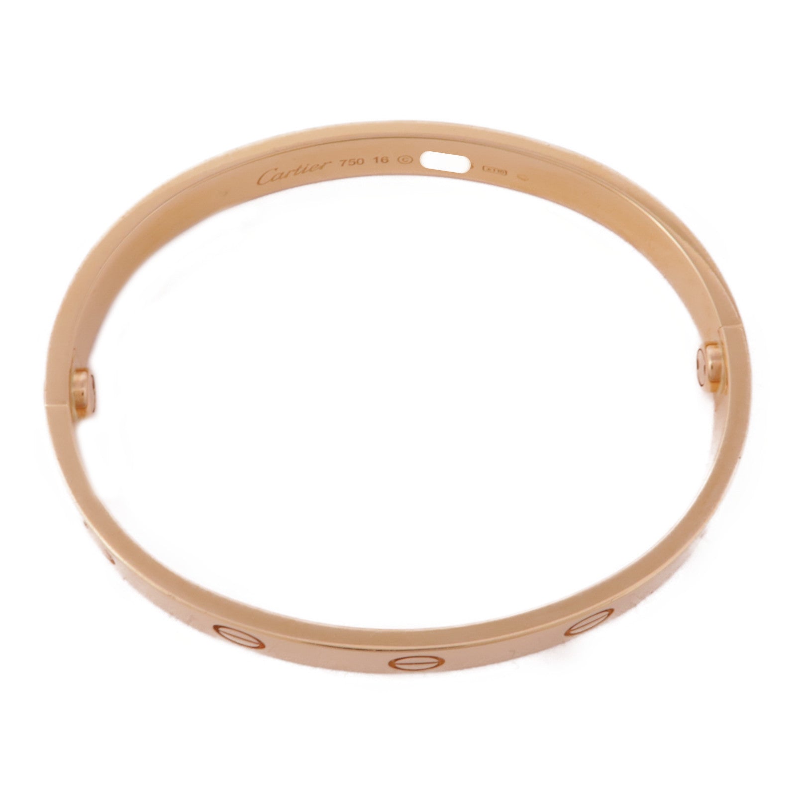 CARTIER 18K玫瑰金Love Bracelet手鐲Cartier#16