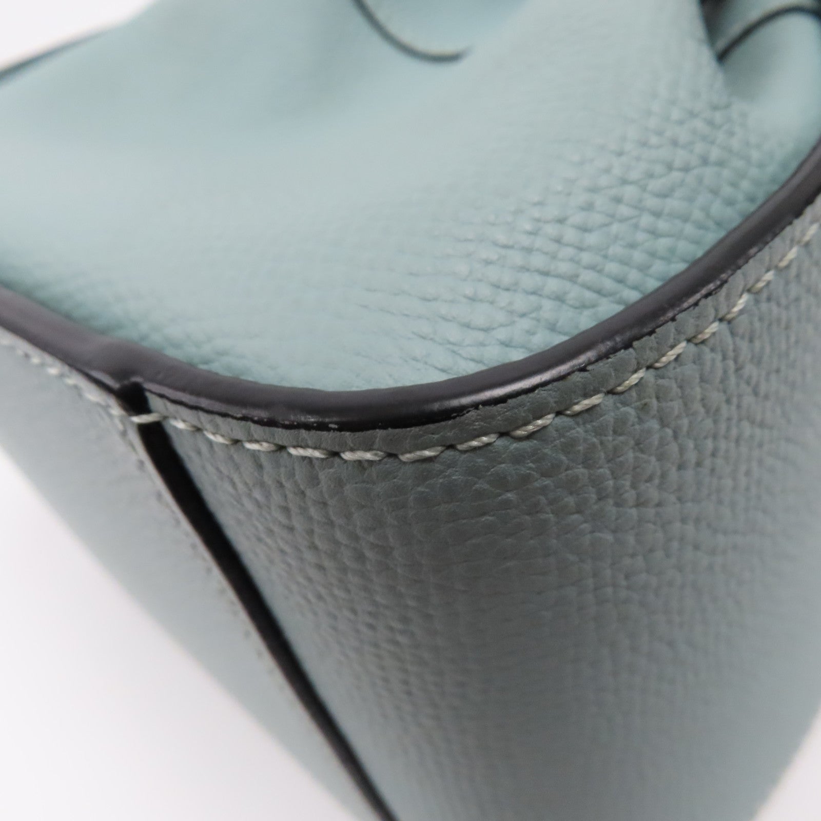LOEWE 牛皮皮革Mini Hammock Drawstring金扣手挽肩背兩用袋藍色