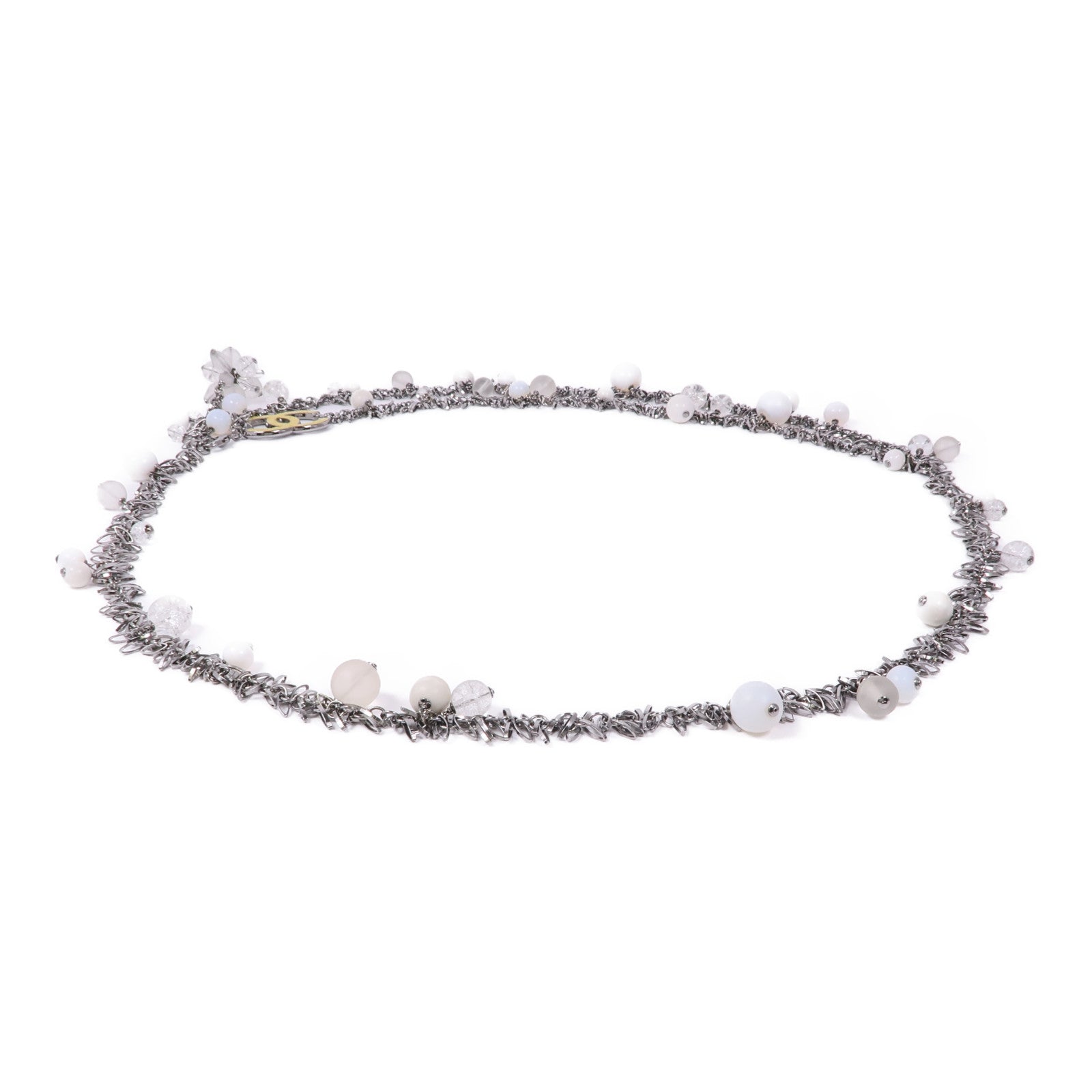 CHANEL CC Logo Chain Belt A36101 Metal PVC