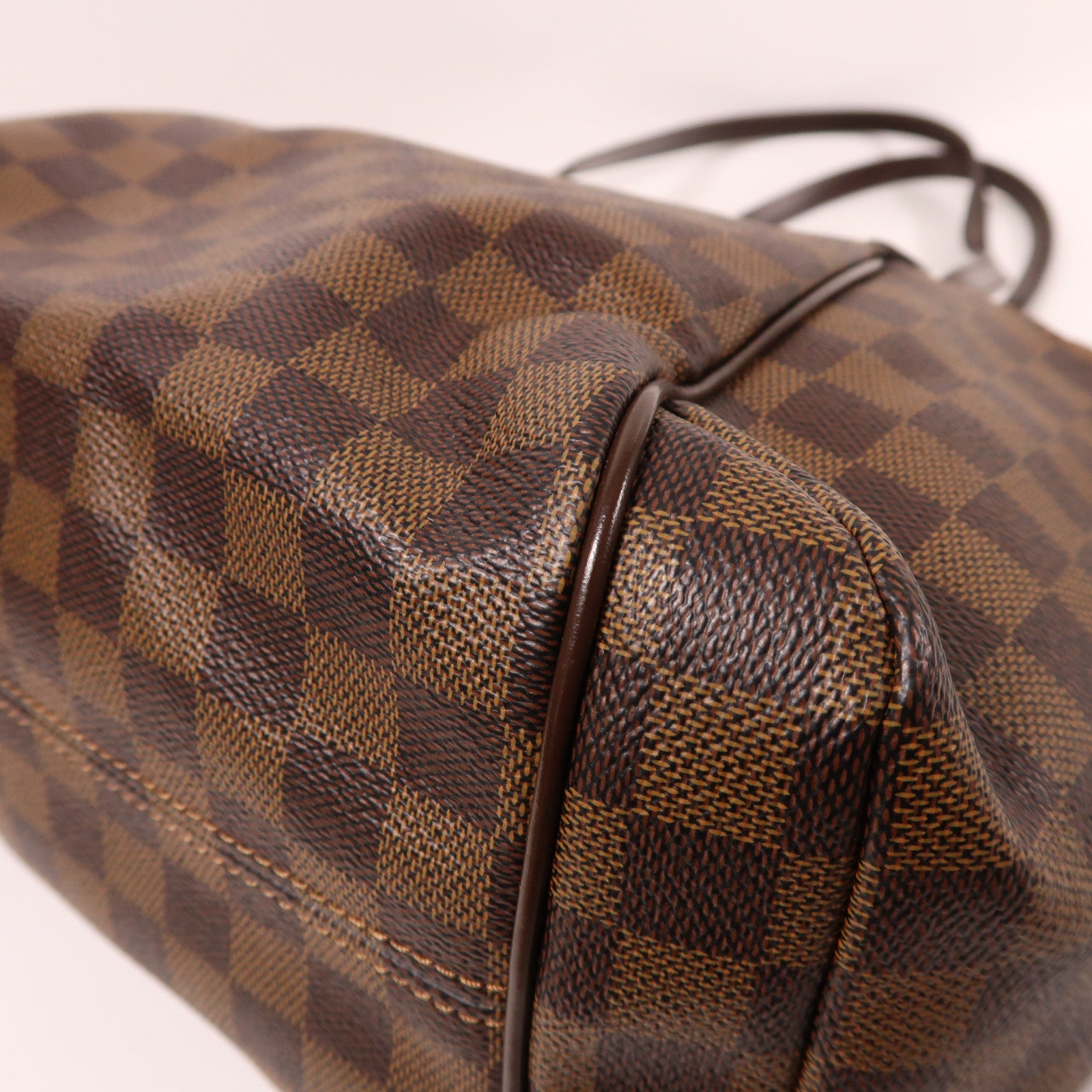 LOUIS VUITTON Damier Ebene Totally MM金扣肩背袋棕色