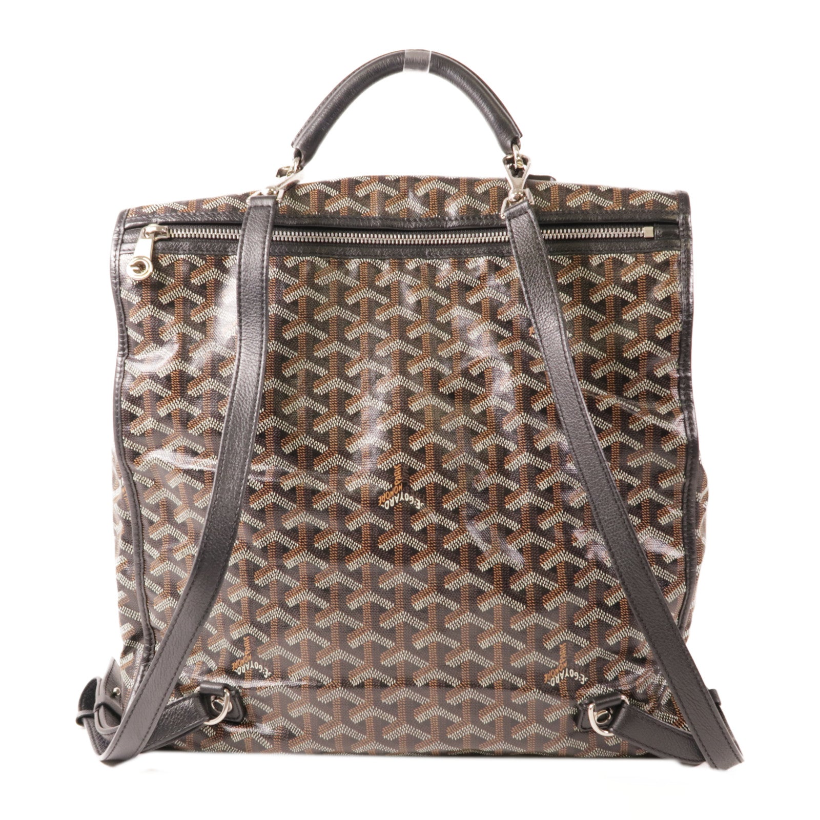GOYARD 塗層帆布Saint Leger Backpack銀扣背包