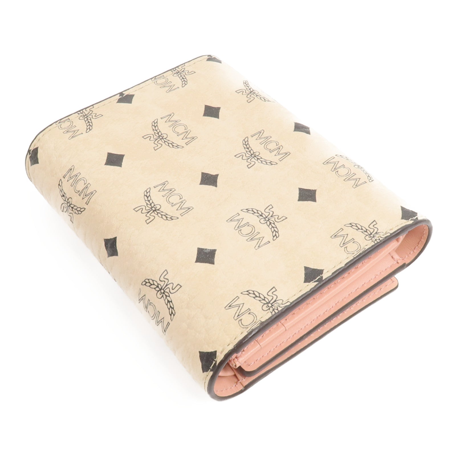 MCM 塗層帆布/牛皮皮革Wallet錢包