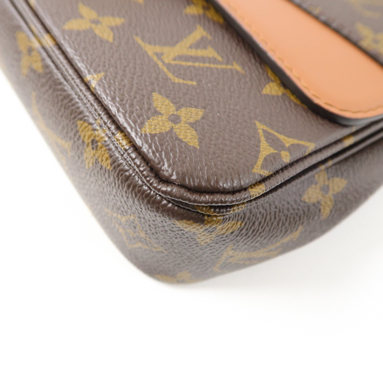 LOUIS VUITTON Monogram Marceau金扣鏈帶肩背袋棕色