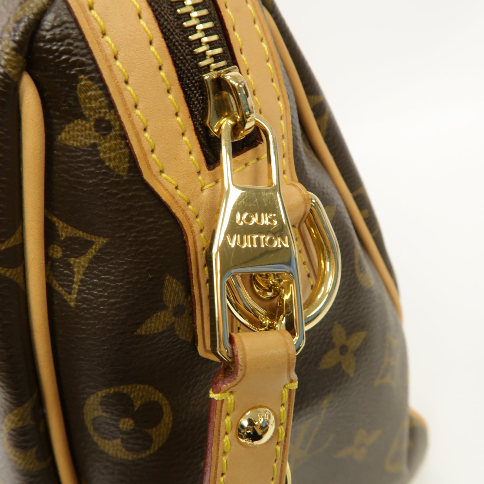 LOUIS VUITTON Monogram Retiro PM金扣手挽肩背兩用袋啡色