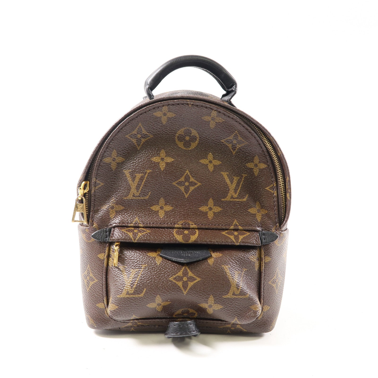 LOUIS VUITTON Monogram Palm Springs Mini金扣背包啡色