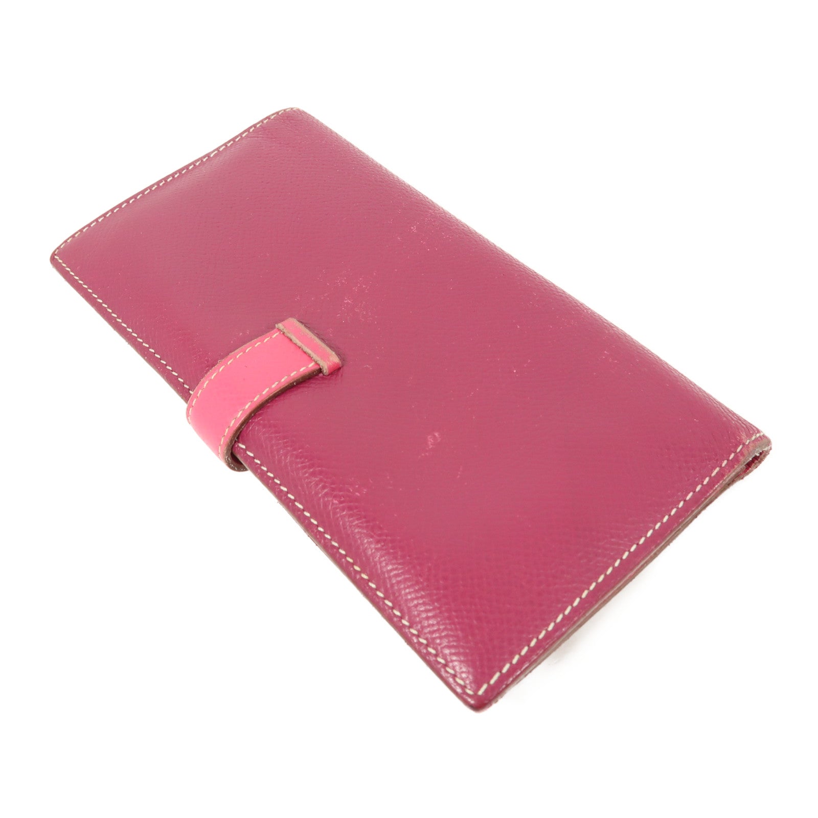 HERMES PHW Bearn Long Wallet Epson Leather K5 Tosca