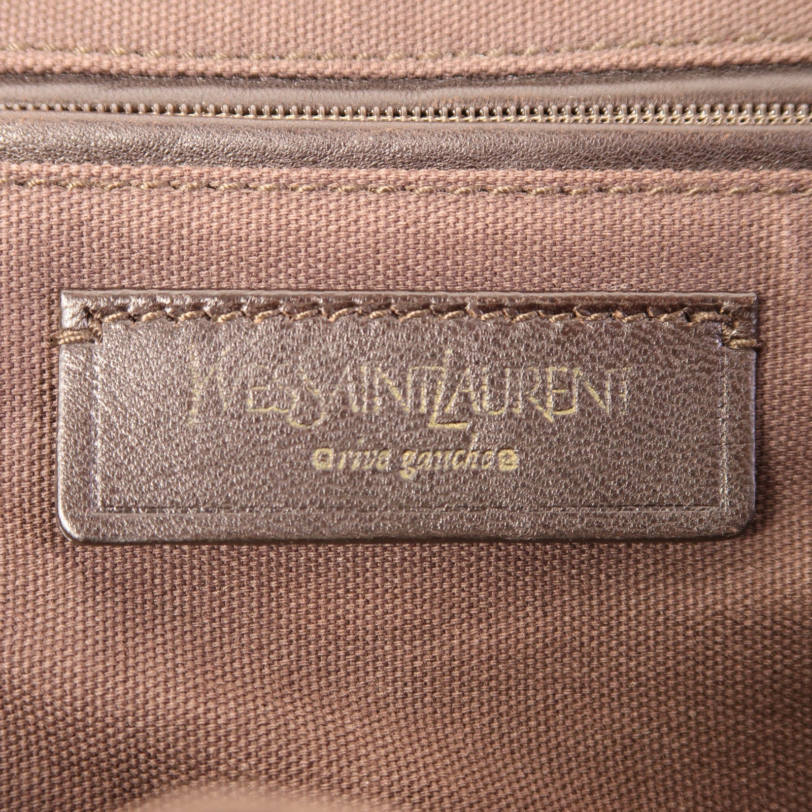 YVES SAINT LAURENT 牛皮皮革Handbag金扣手挽袋