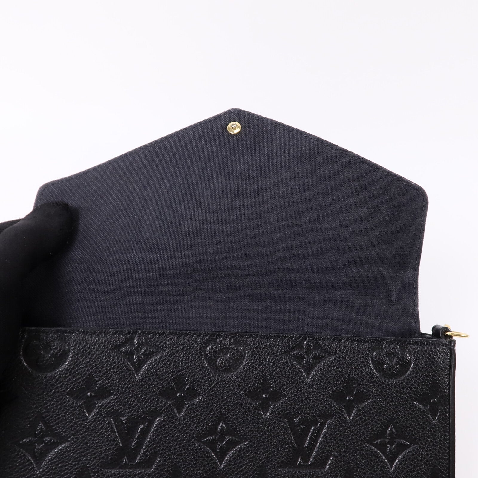 LOUIS VUITTON Monogram Empreinte Felicie Pochette鏈帶肩背袋