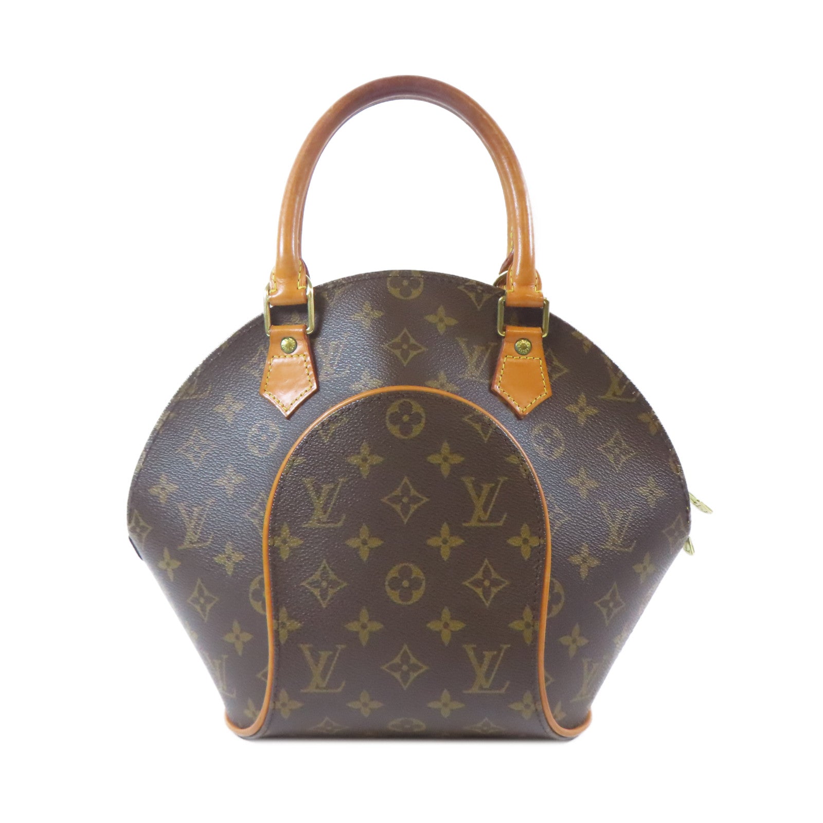 LOUIS VUITTON Monogram Elipse MM金扣手挽袋啡色