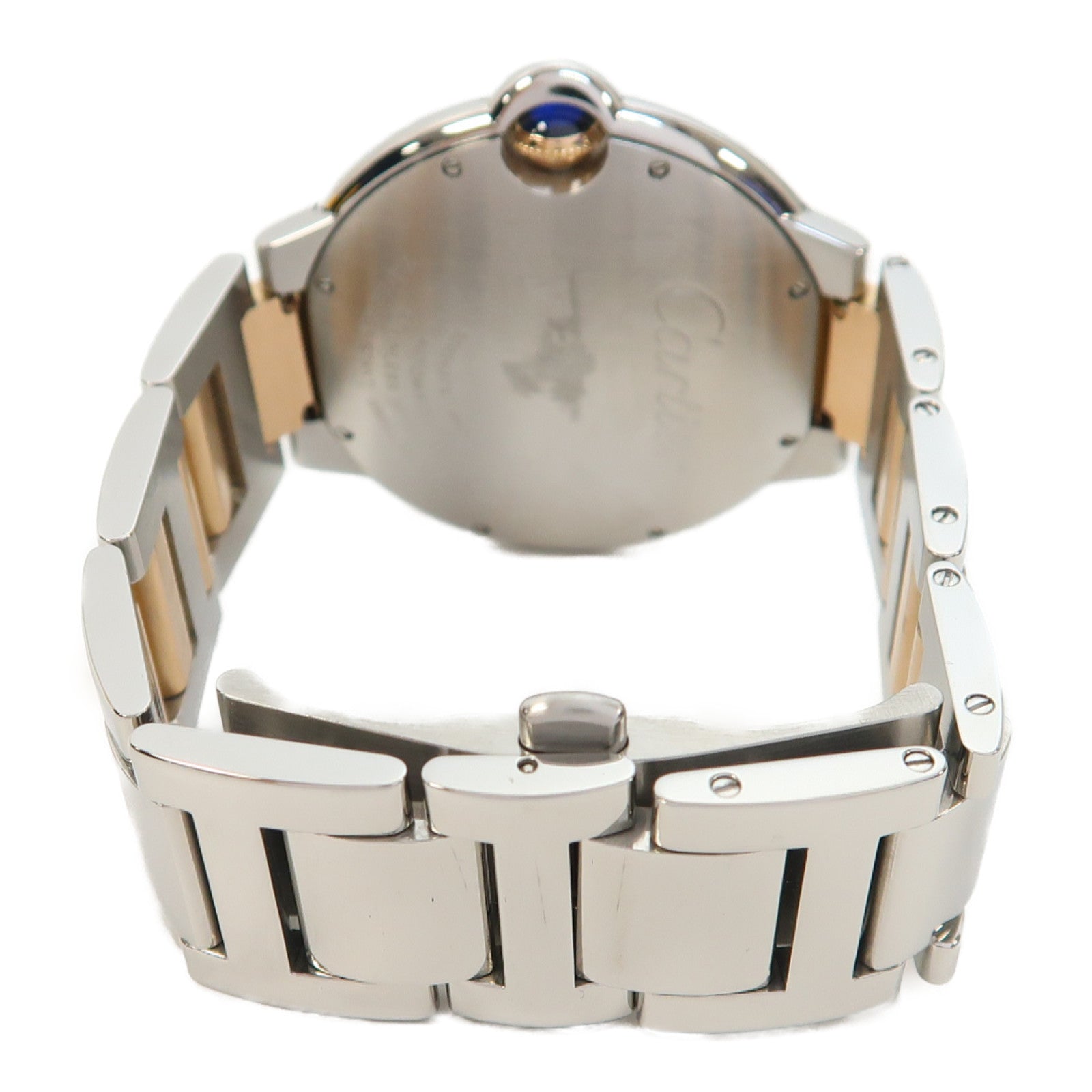 CARTIER Ballon Bleu不鏽鋼/18K玫瑰金手錶自動機芯啡色
