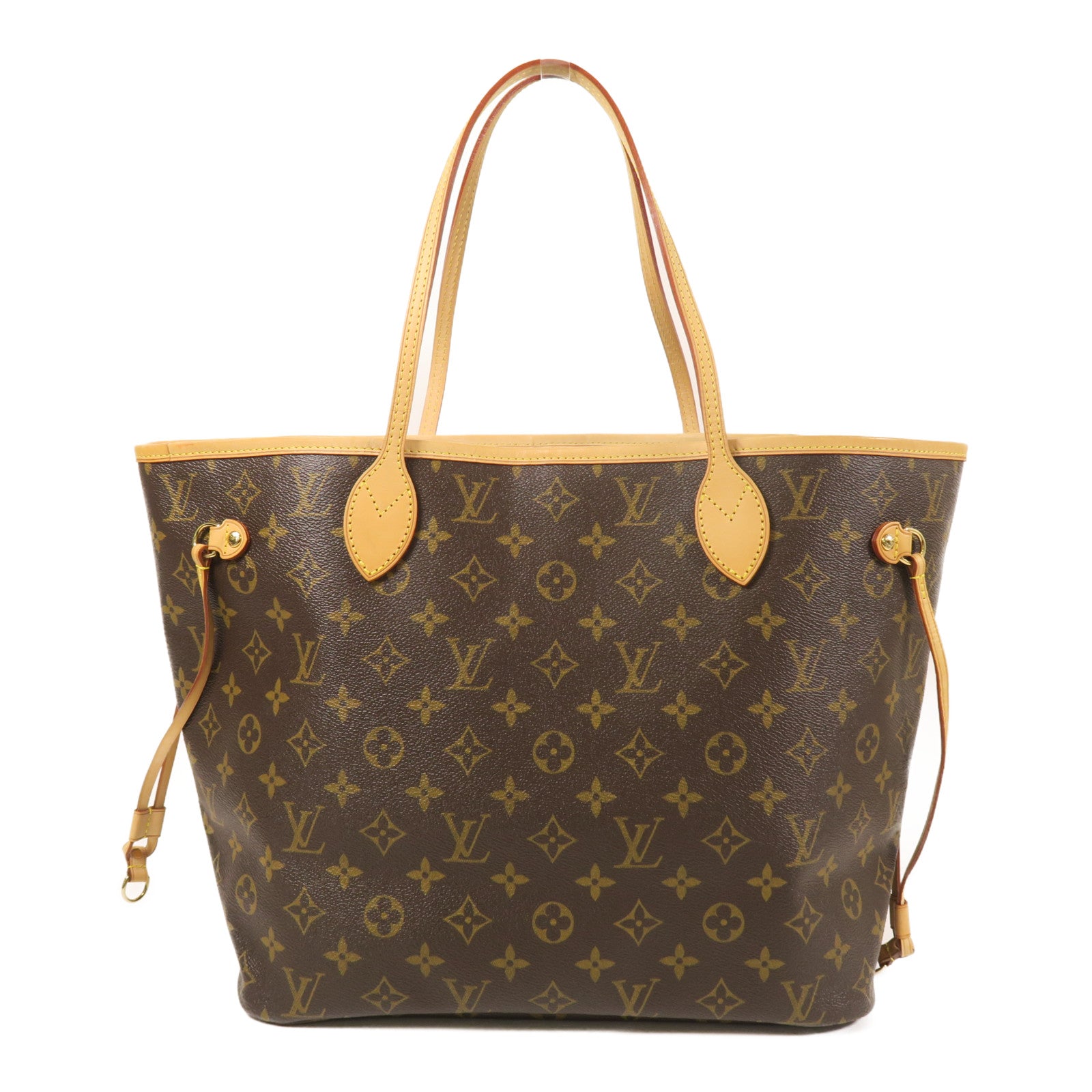 LOUIS VUITTON Monogram Neverfull MM金扣手挽袋