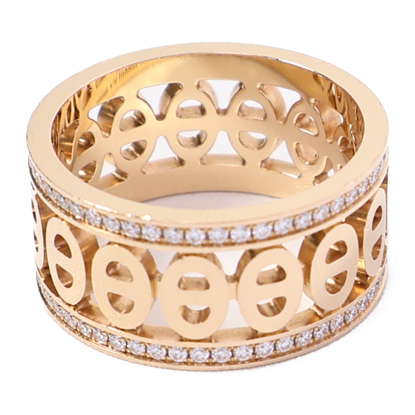 HERMES 18K玫瑰金Chaine D'Ancre Divine Ring戒指
