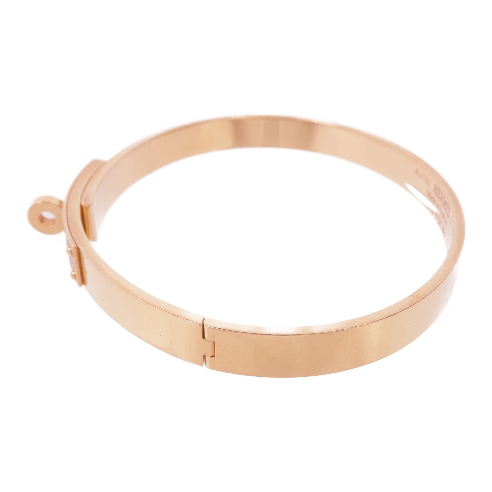 HERMES 18K玫瑰金Kelly Bracelet鑽石手鐲